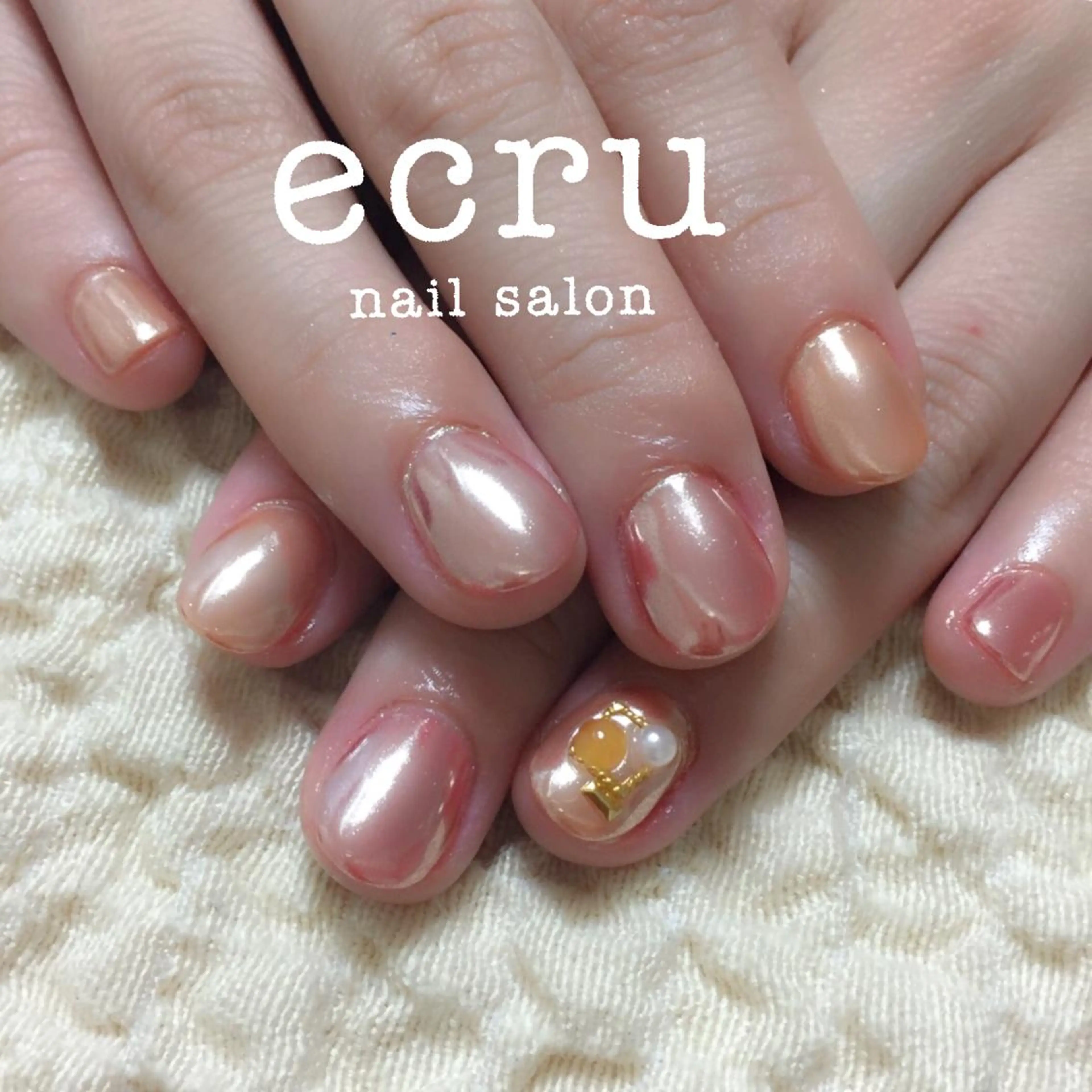 ネイル アートネイル ジェルネイル ミラーネイル ecru nail salon所属・ecru nail 長谷川まきのネイルデザイン