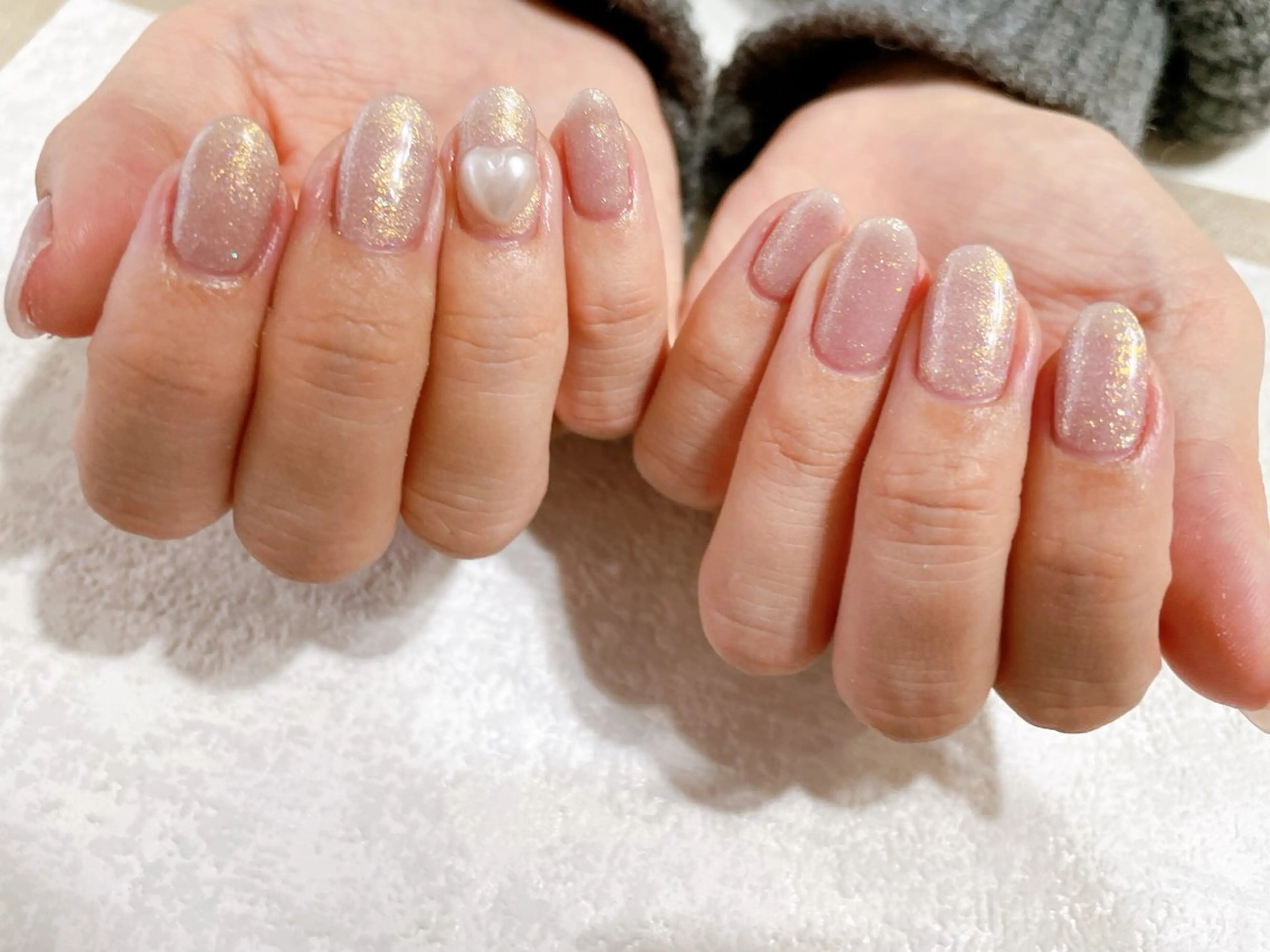 ネイル ジェルネイル 韓国ネイル ラメ(グリッター) ワンカラーネイル パラジェル kikinail 溝の口のネイルデザイン