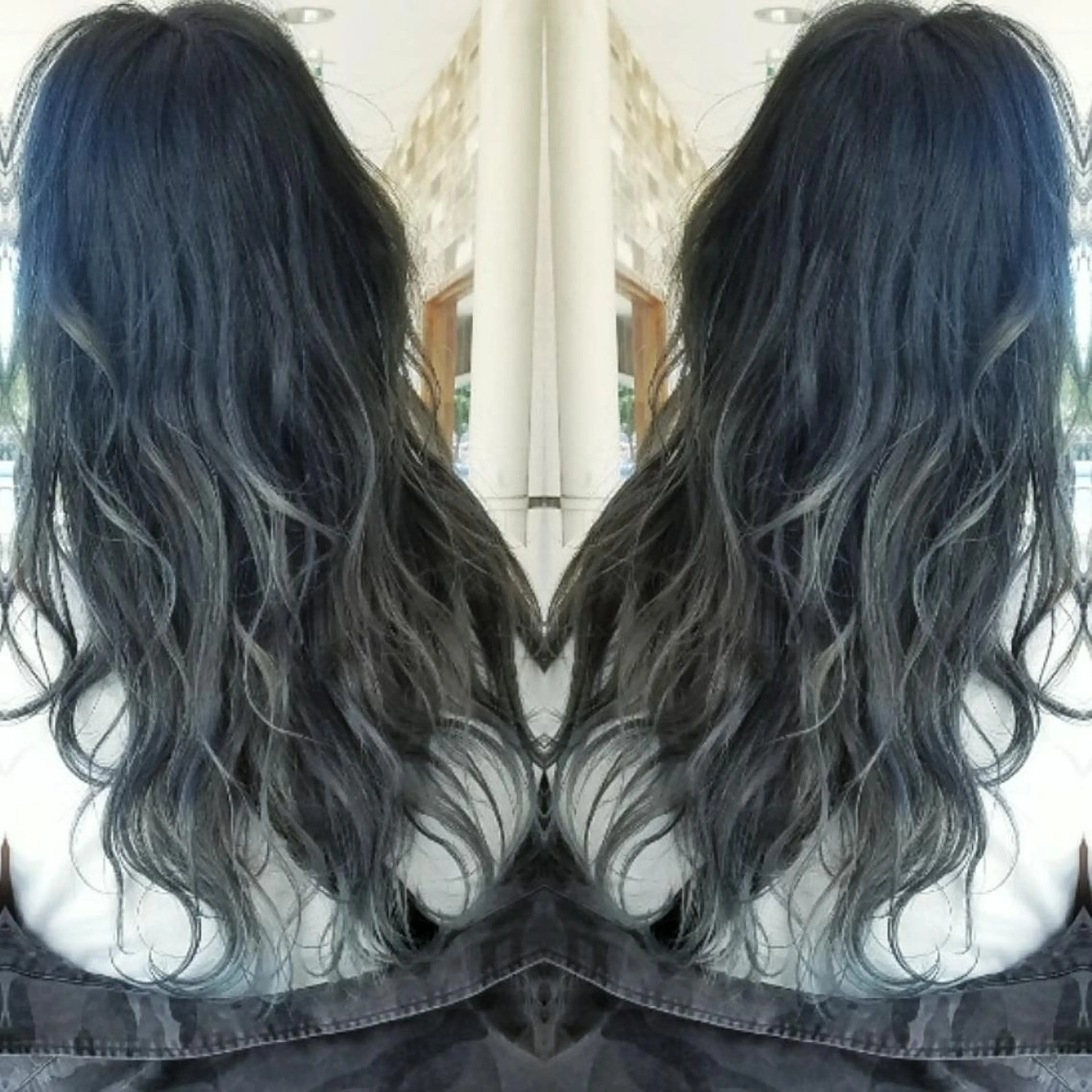 ロング カラー バレイヤージュ 外国人風カラー レイヤーカット カット ヘアカラー sky所属・くわやま まさきのヘアスタイル