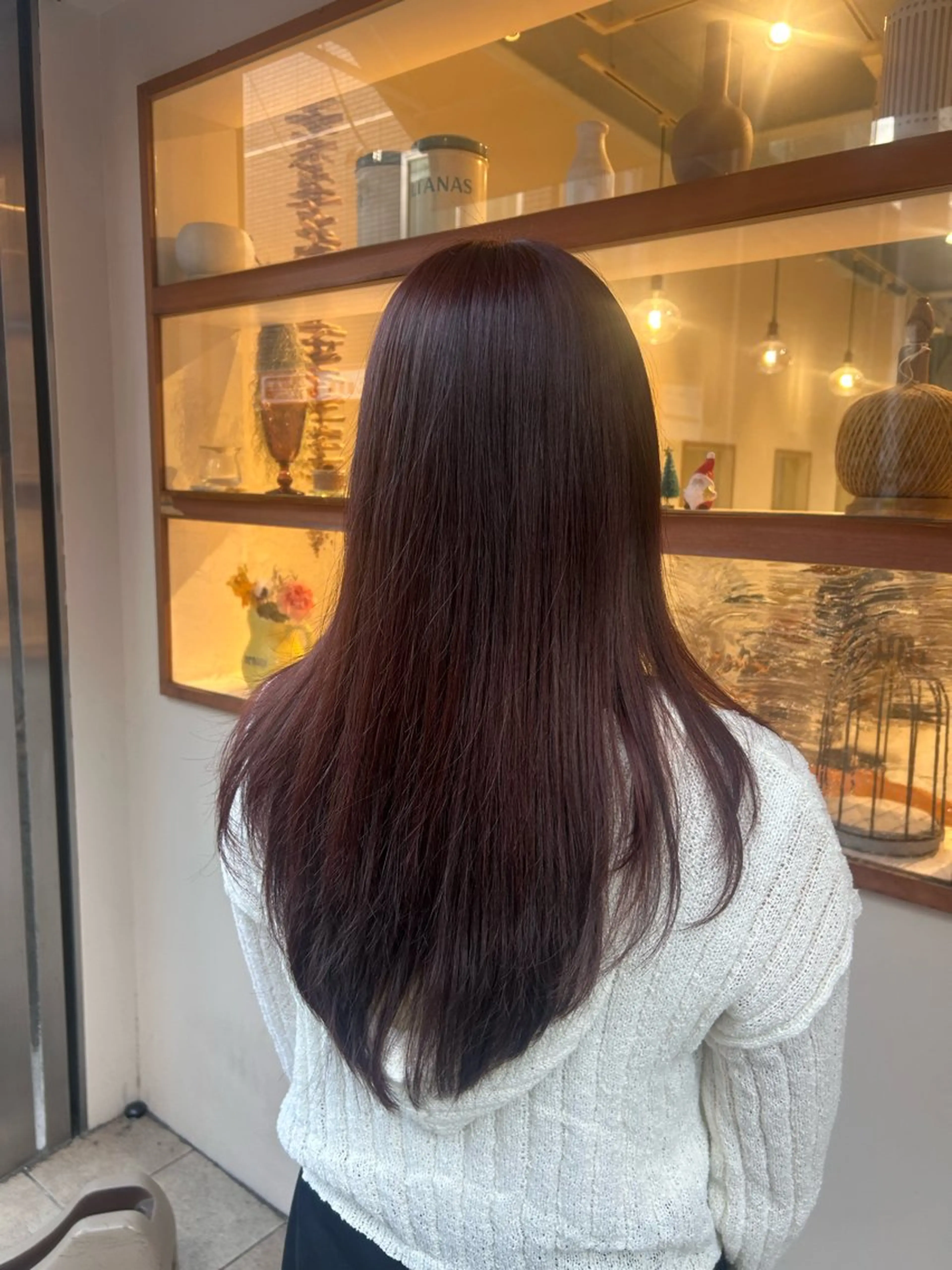 セミロング カラー ブリーチ ダブルカラー ブリーチなしカラー カット ヘアカラー トリートメント 大川 夏実のヘアスタイル