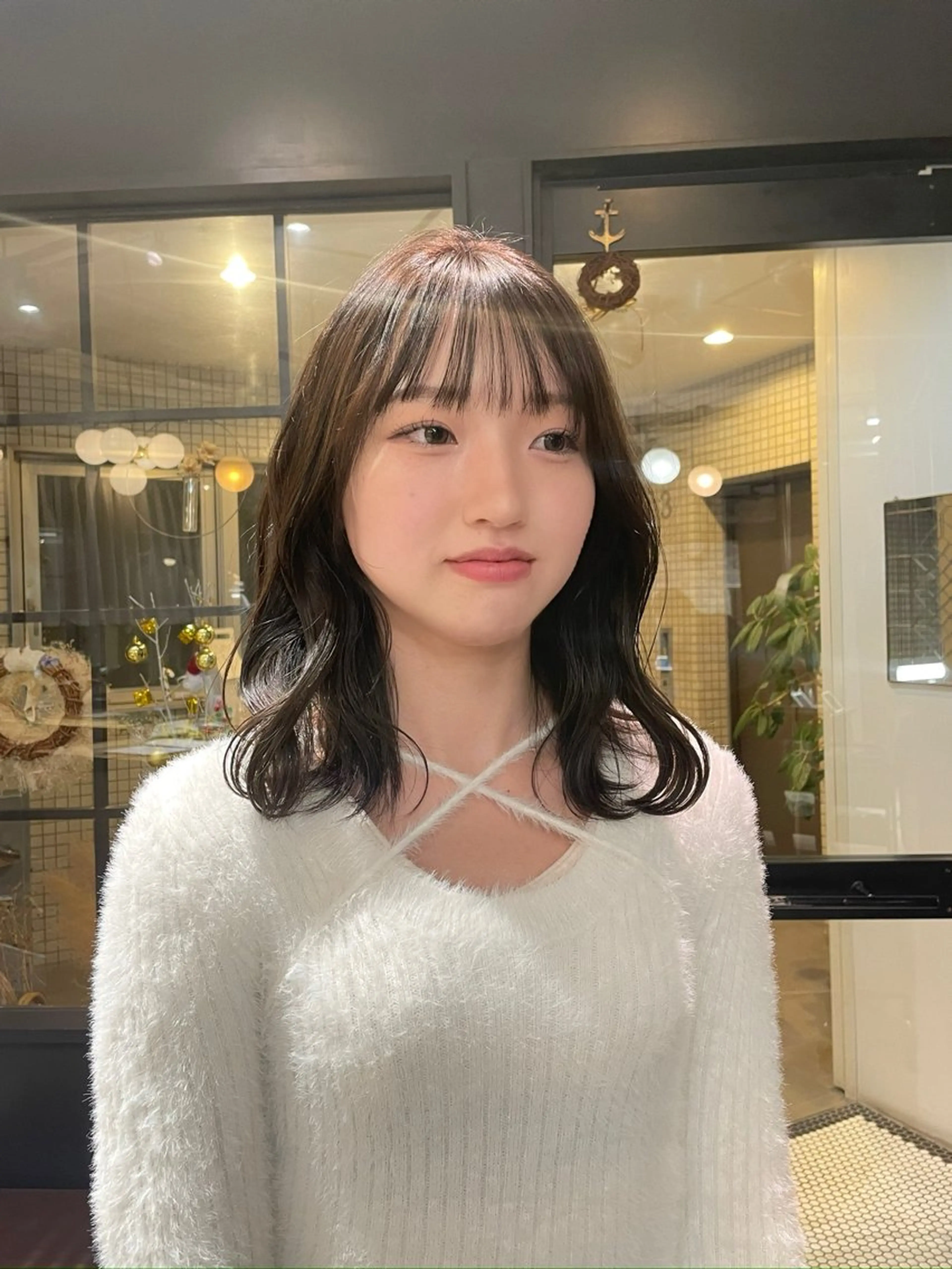 ミディアム カラー ブリーチ 透明感カラー グレージュ ヘアカラー 透明感カラー🪡🤍 nanao🤍🪡のヘアスタイル