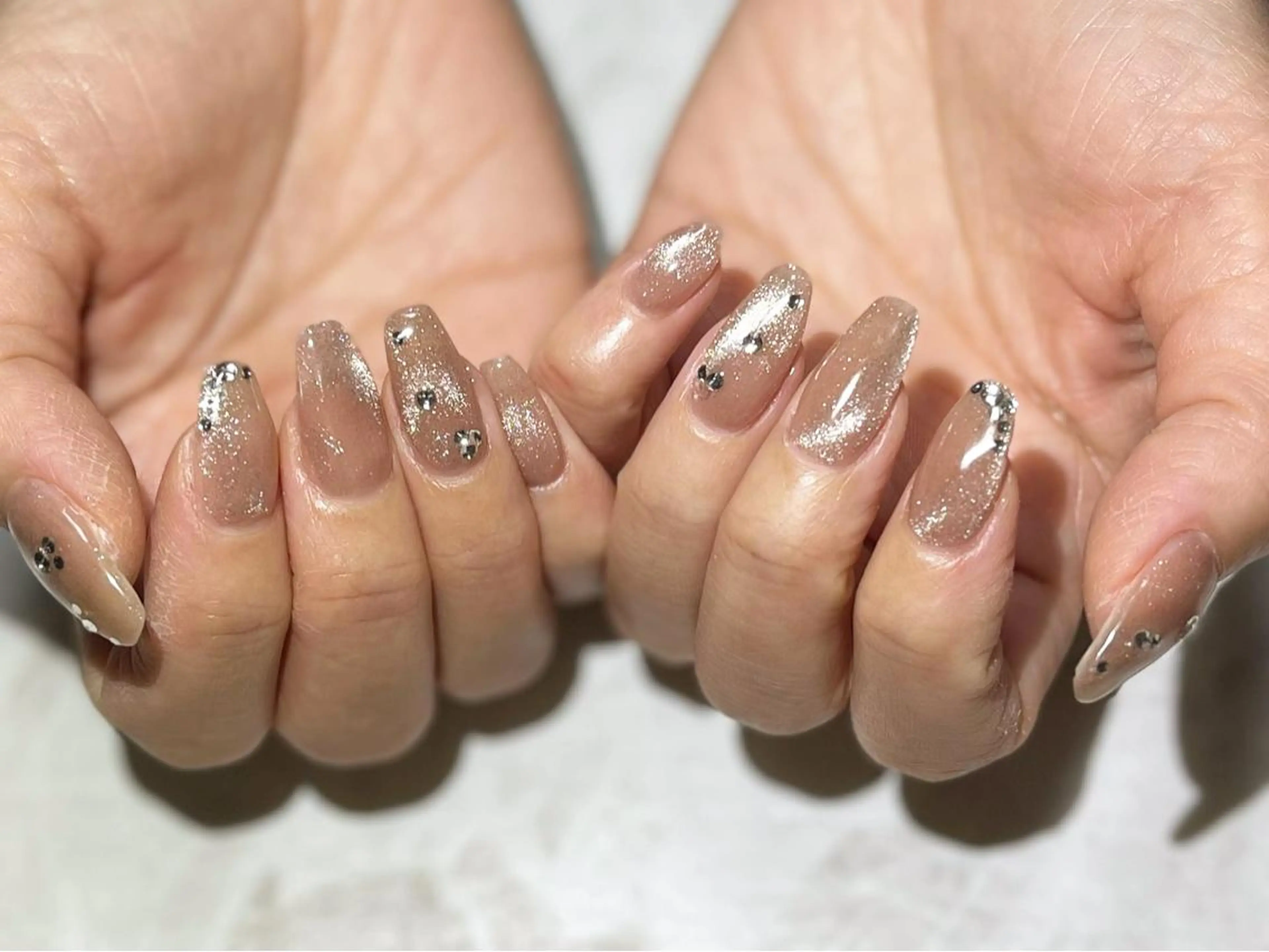 ネイル フットネイル マグネットネイル ニュアンスネイル シンプルネイル 春ネイル ネイル フフラ所属・nail fufla ♡yamane♡のネイルデザイン