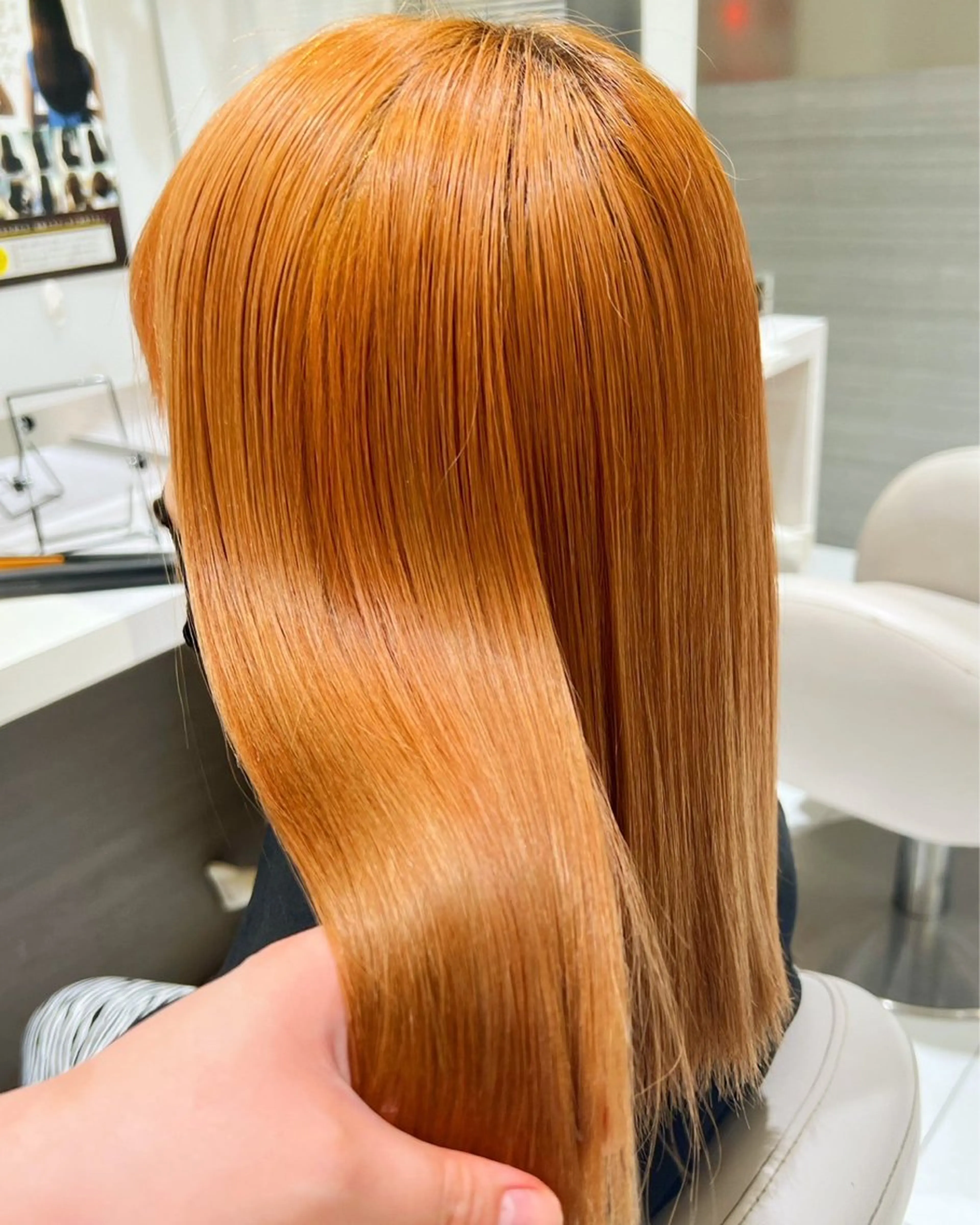 セミロング カラー ヘアカラー トリートメント 合庭 柚のヘアスタイル