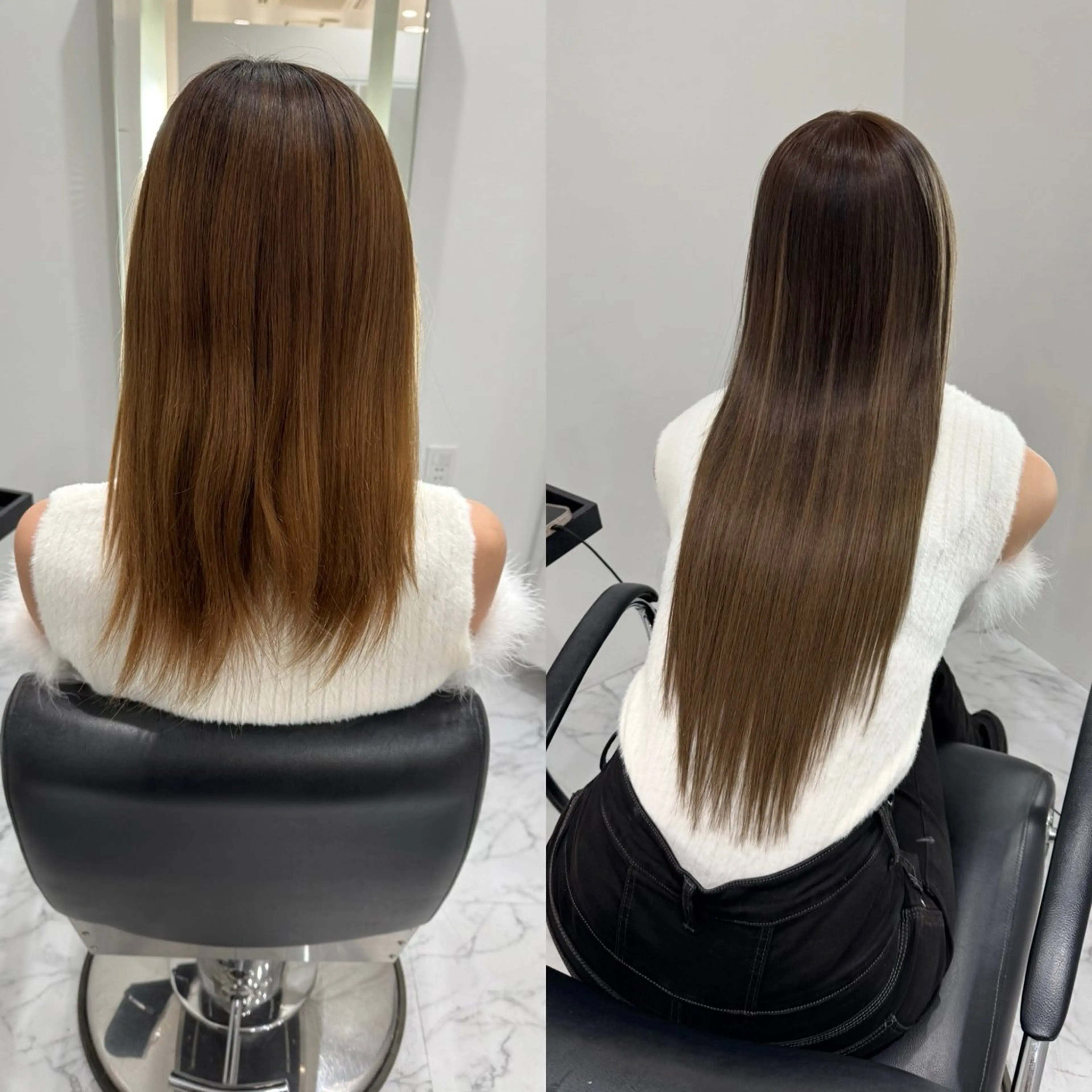 ロング シールエクステ エクステ 韓国風ヘア ロング 濱川響太レディース カットモデルのヘアスタイル