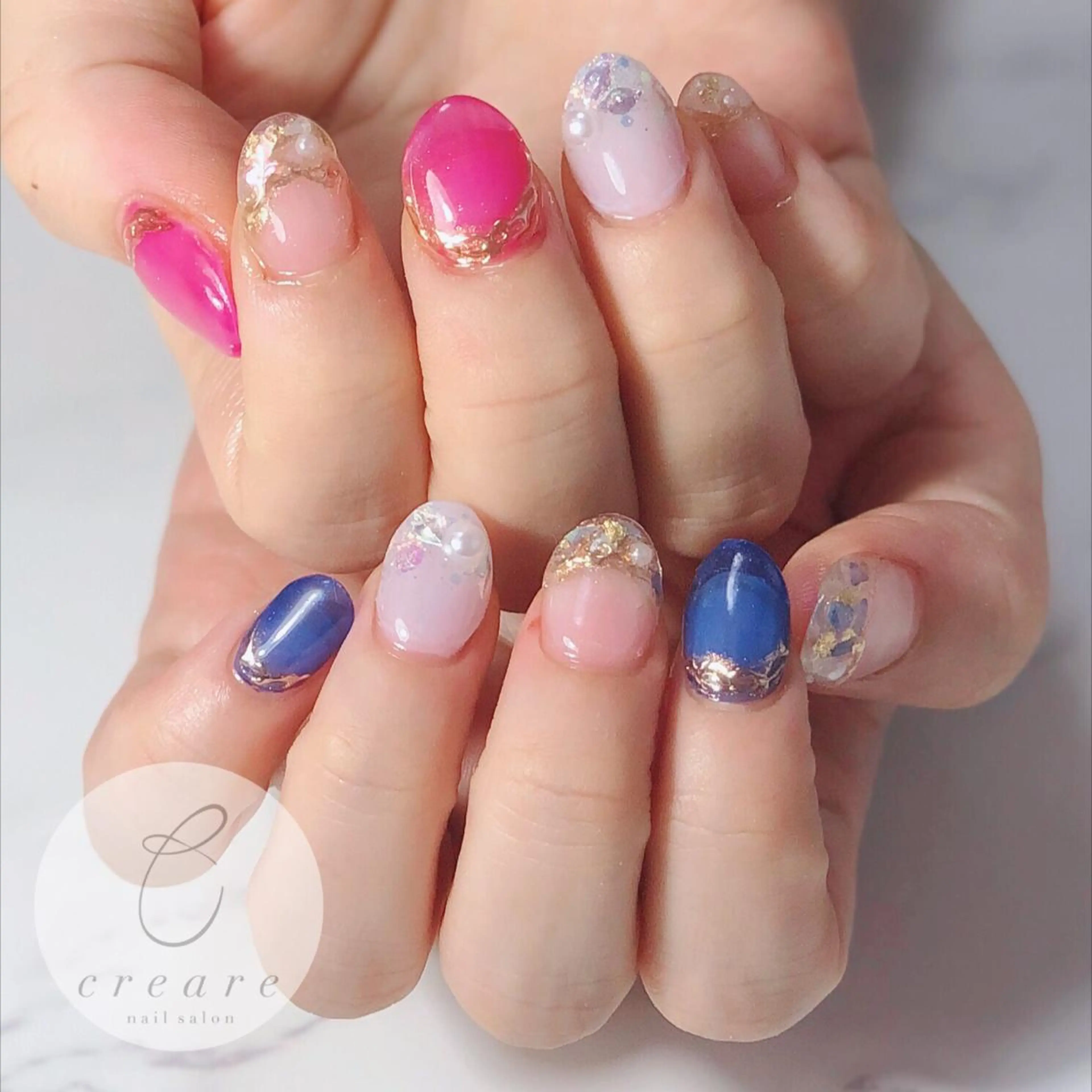 ネイル アートネイル クリアネイル ジェルネイル 持ち込み オフィスネイル 辻野 和枝のネイルデザイン