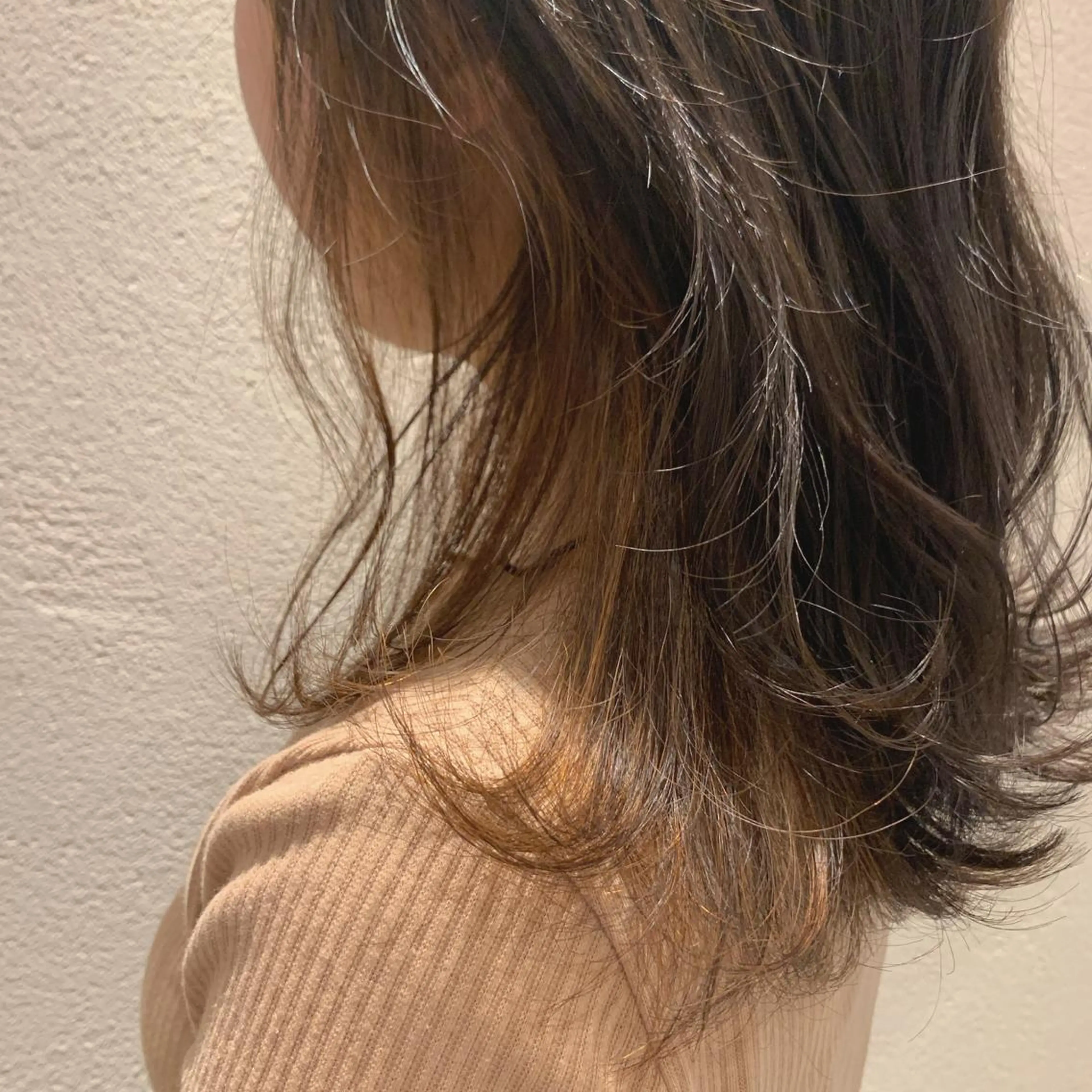 ミディアム カラー インナーカラー オレンジ ayano /トレンドヘアのヘアスタイル