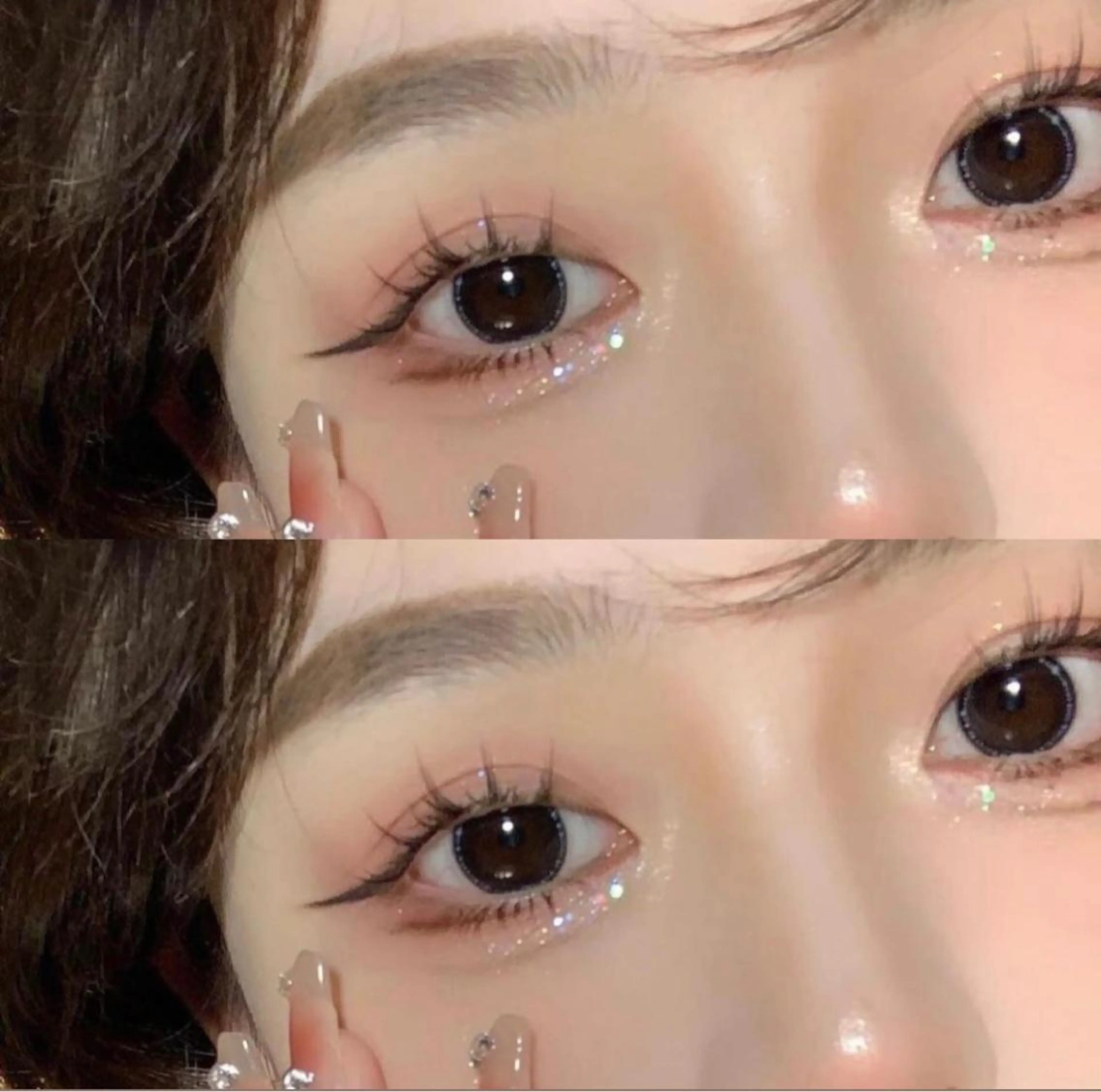 ワンホンデザイン⭐︎オフ込み120本まで　束感仕上げ♪ ＋1000円でブラウン可能の写真