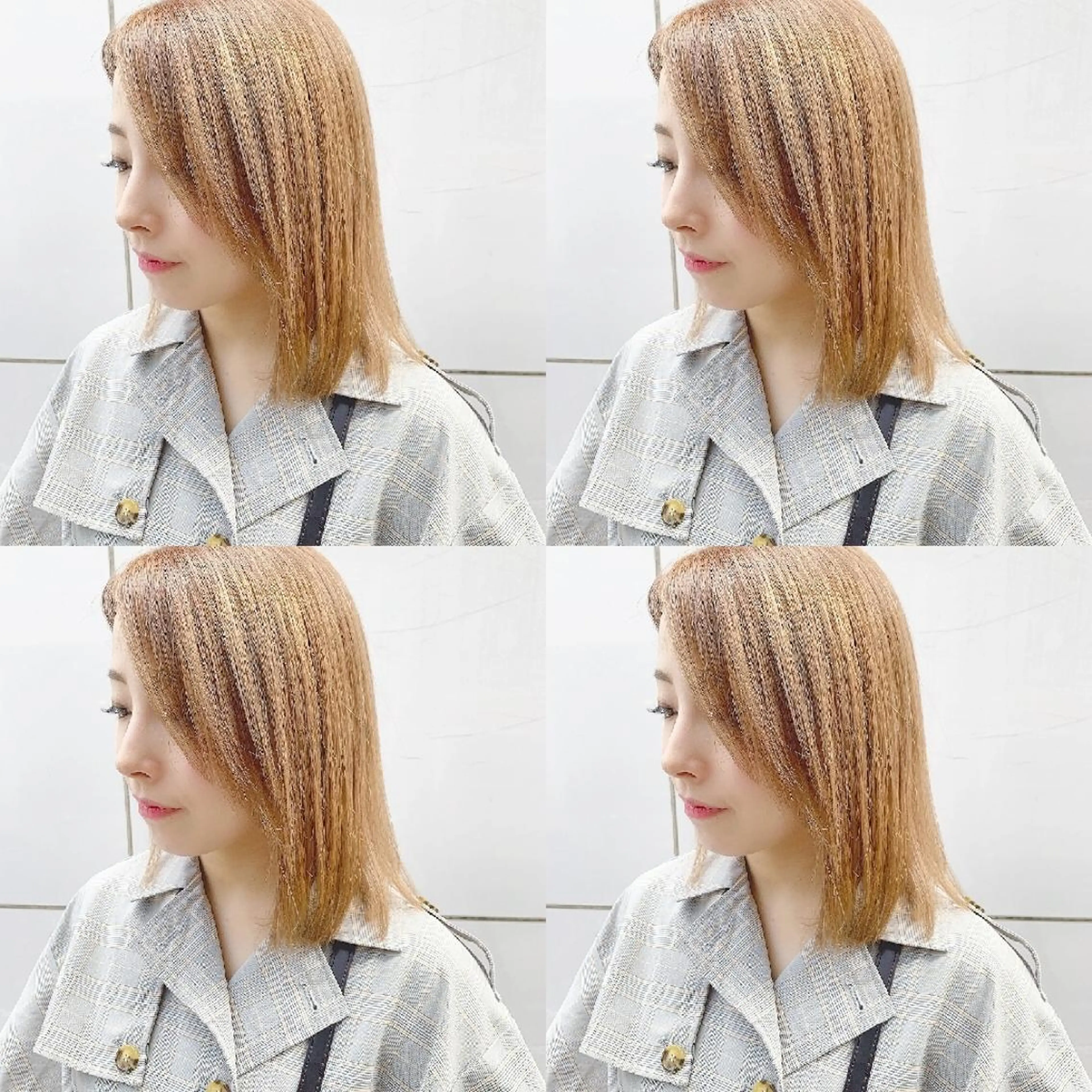 ミディアム ヘアアレンジ カラー ダブルカラー 竹内啓太 ボブのヘアスタイル