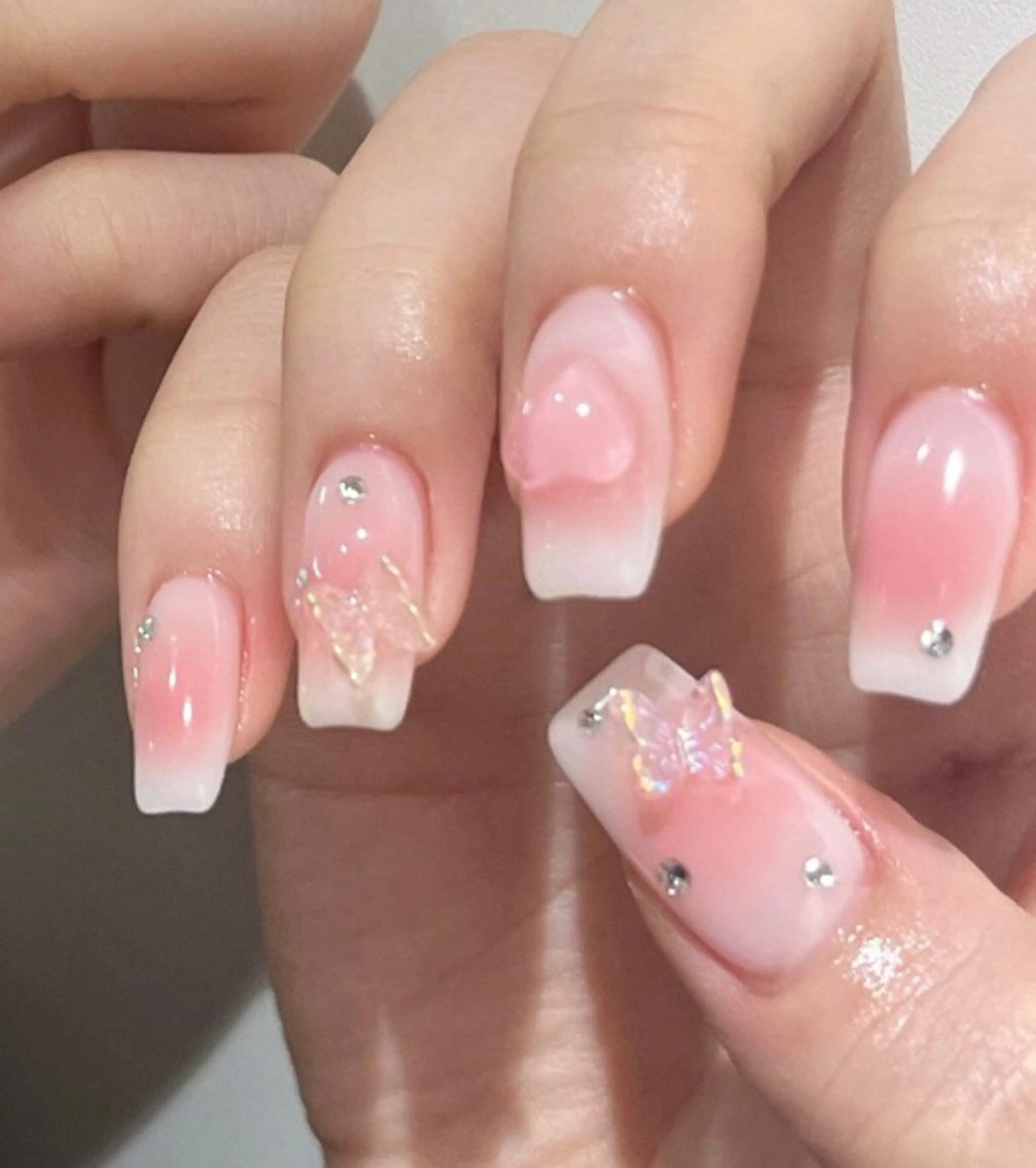 ネイル フットネイル フレンチネイル ジェルネイル ハート 韓国ネイル 大門浜松町 ネイルのネイルデザイン