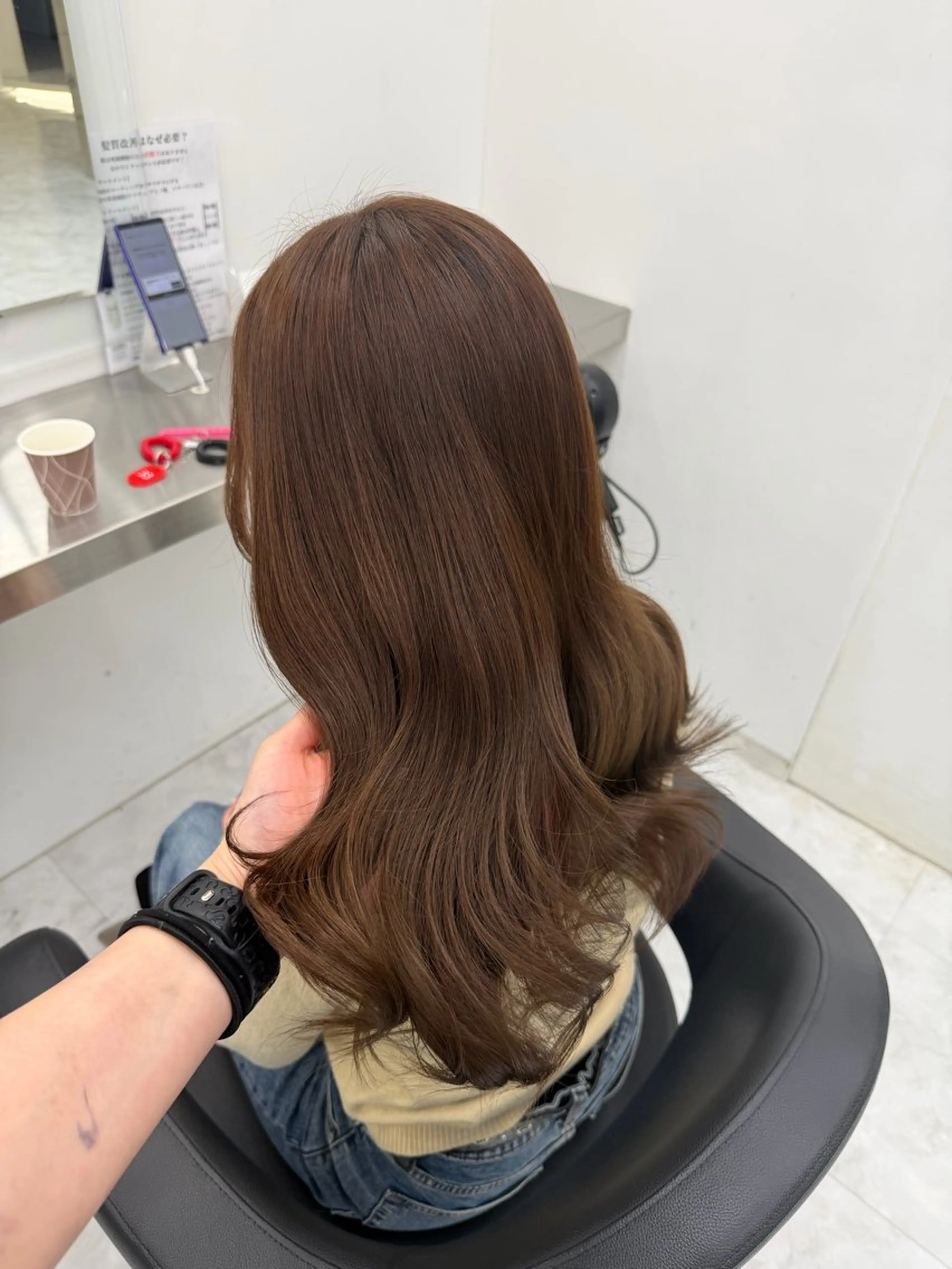 カラー ヘアカラー 透ける透明感カラー 🤍anju🎀のヘアスタイル