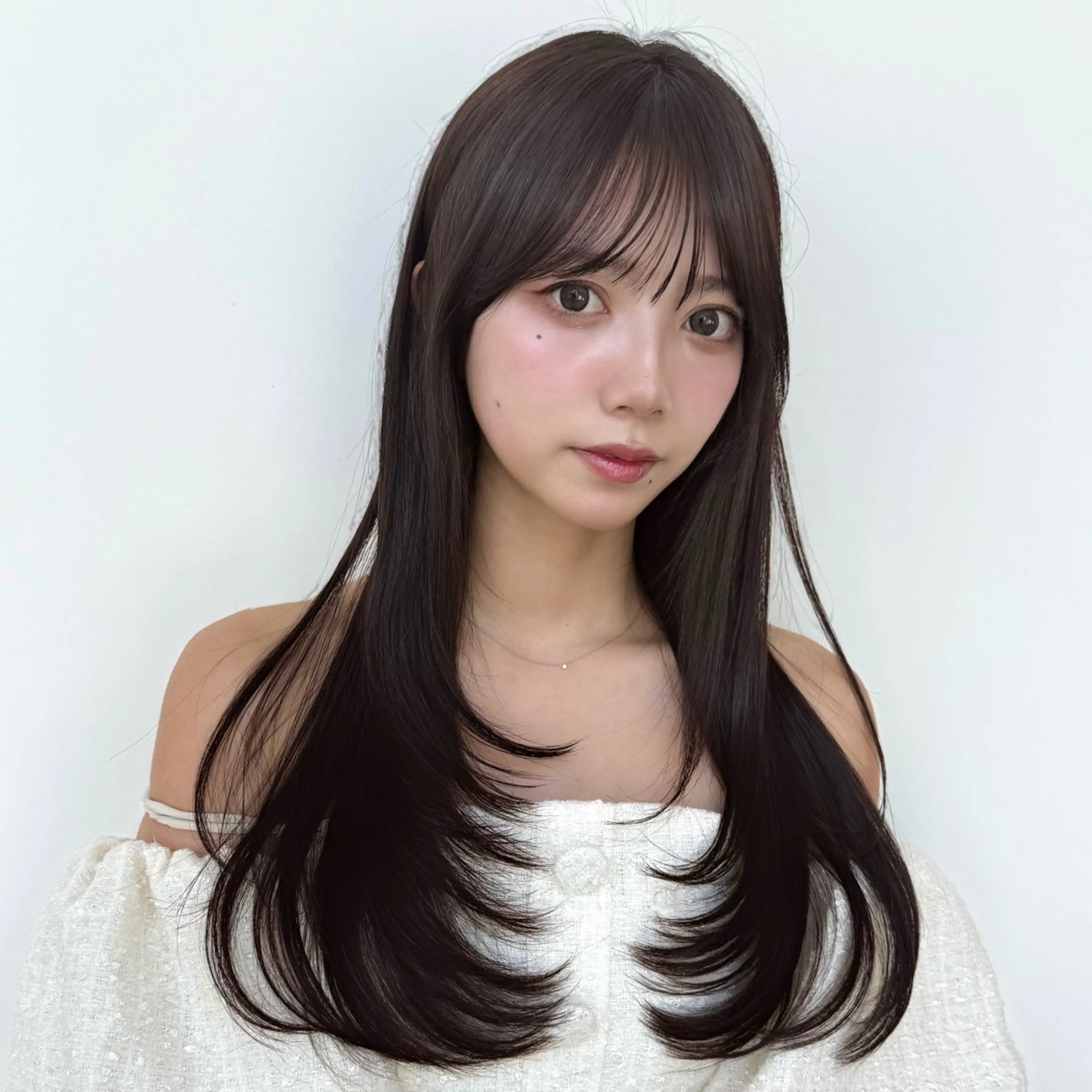 セミロング カラー カット ヘアカラー トリートメント 結べるレイヤー/ ミディアム/島田 佑のヘアスタイル