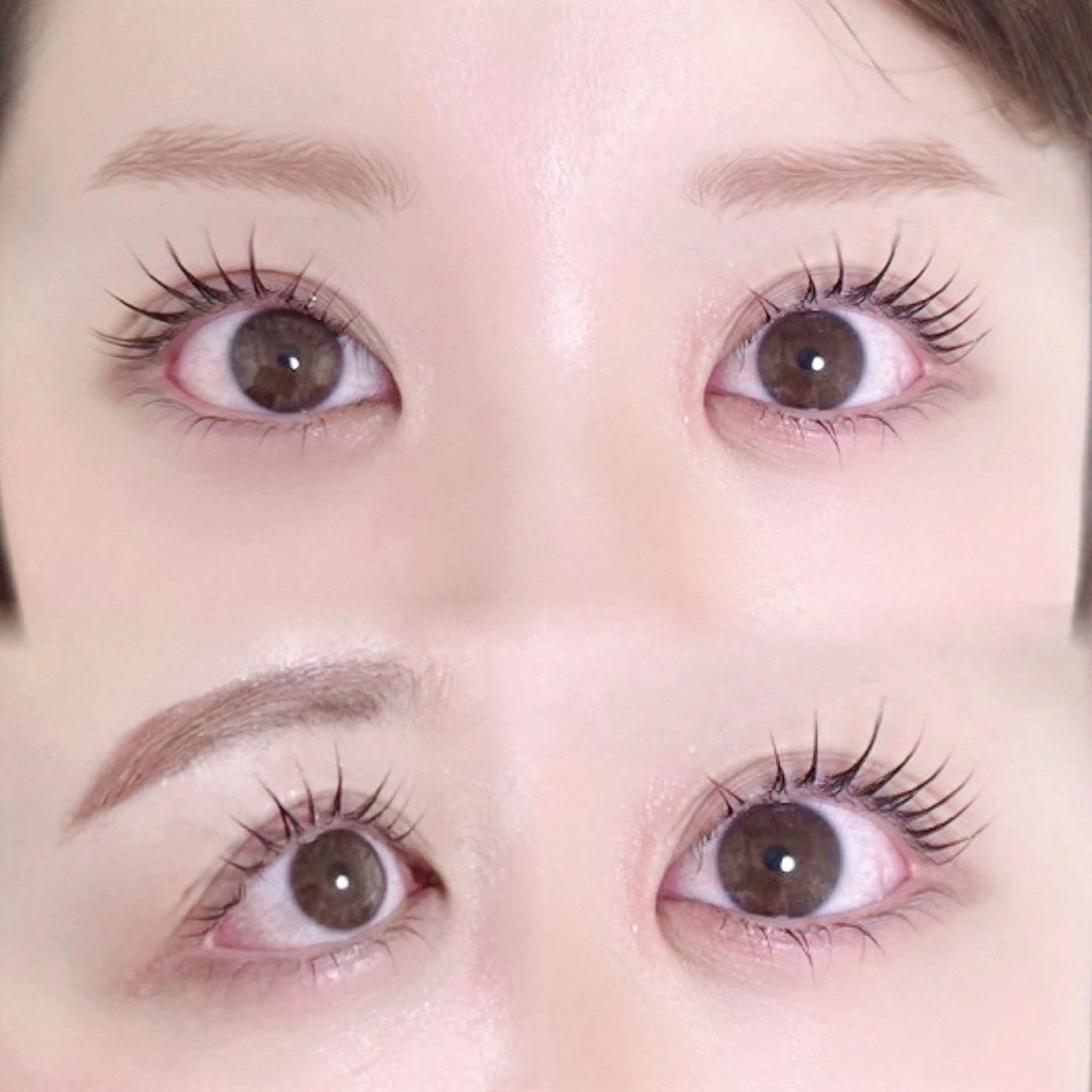 マツエク・マツパ 束感まつ毛 韓国風マツエク パリジェンヌラッシュリフト 一重×まつ毛パーマ A アイブロウ33大名店の眉毛・アイブロウイメージ