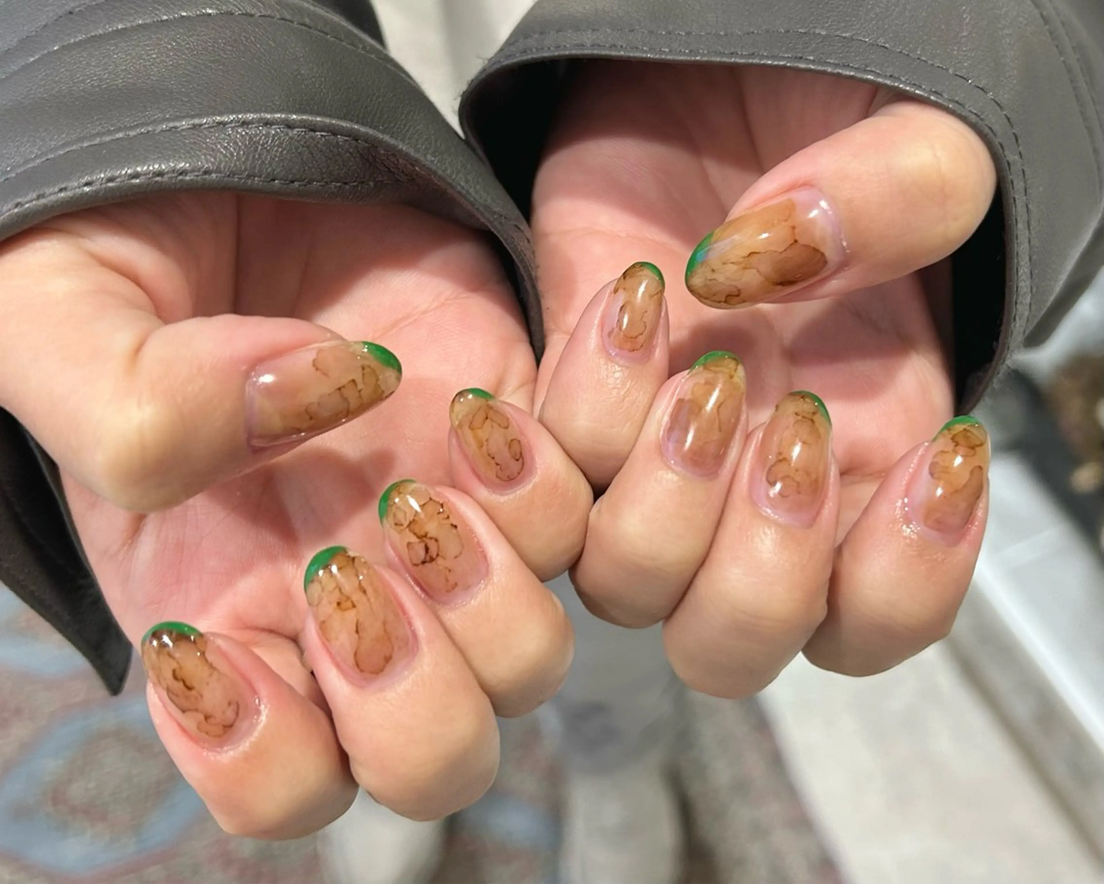 ネイル ハンドネイル 0203ムニムサン 💙Mihoのネイルデザイン