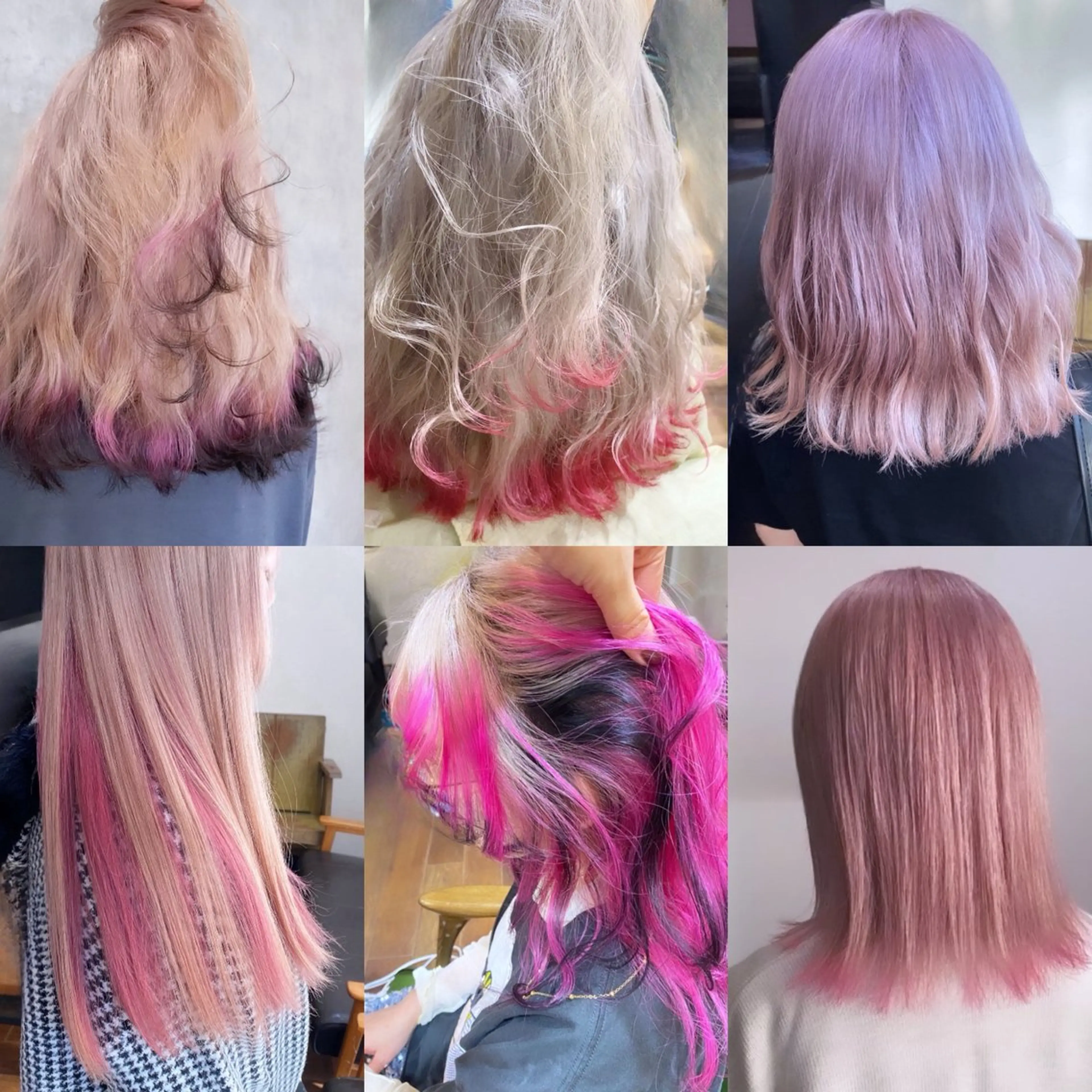 セミロング カラー ベージュカラー インナーカラー ピンクカラー ピンクベージュ ヘアカラー 🦋透明感カラー🦋 CHIHARUのヘアスタイル