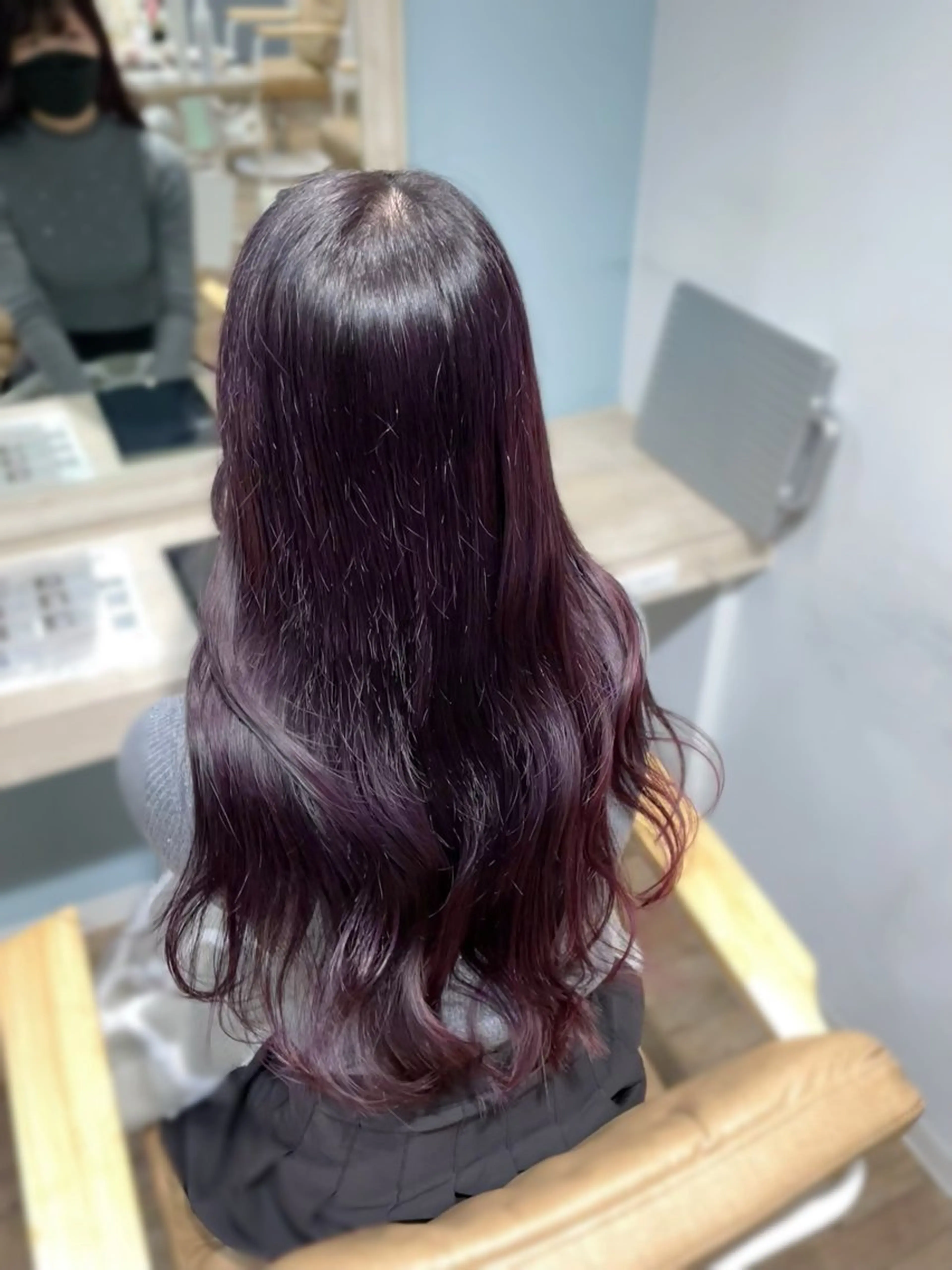 ロング カット ヘアカラー トリートメント ピンク・ラベンダー/ レイヤー/NANAのヘアスタイル