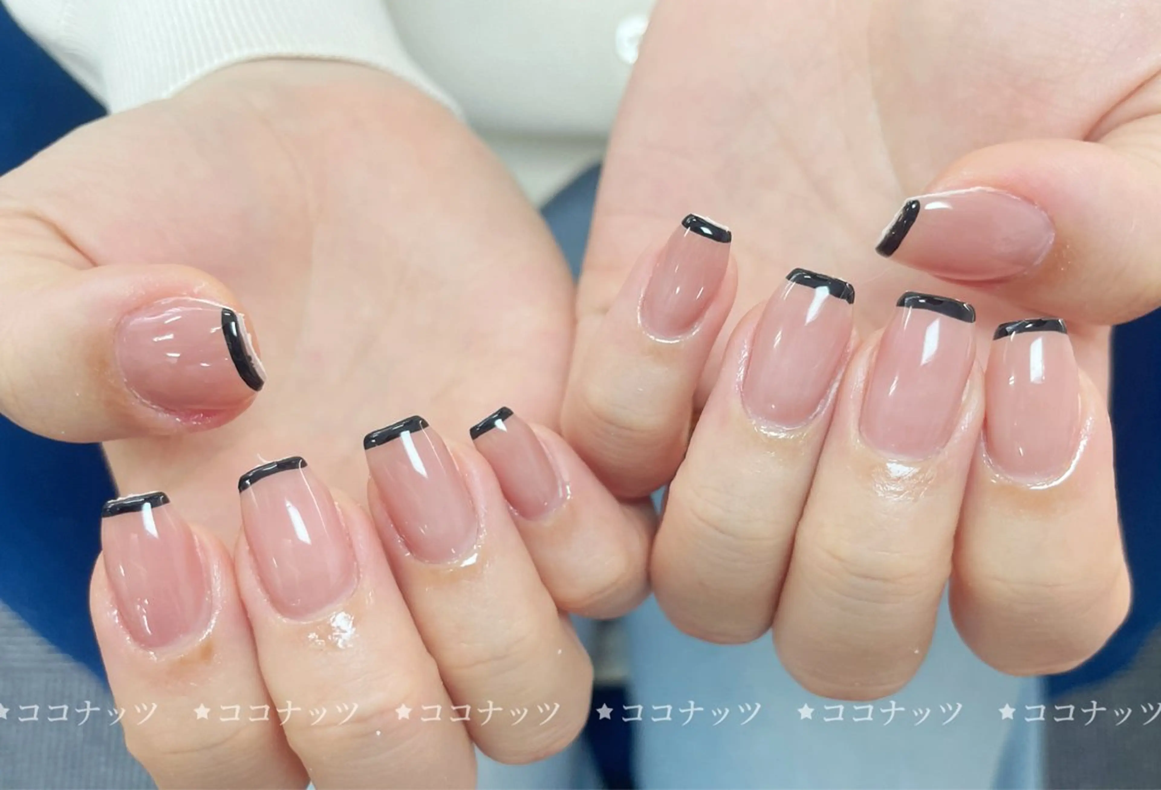 ネイル べっ甲ネイル フレンチネイル キラキラネイル マグネットネイル 大理石ネイル(マーブル) ハンドネイル 神田 ココナッツのネイルデザイン