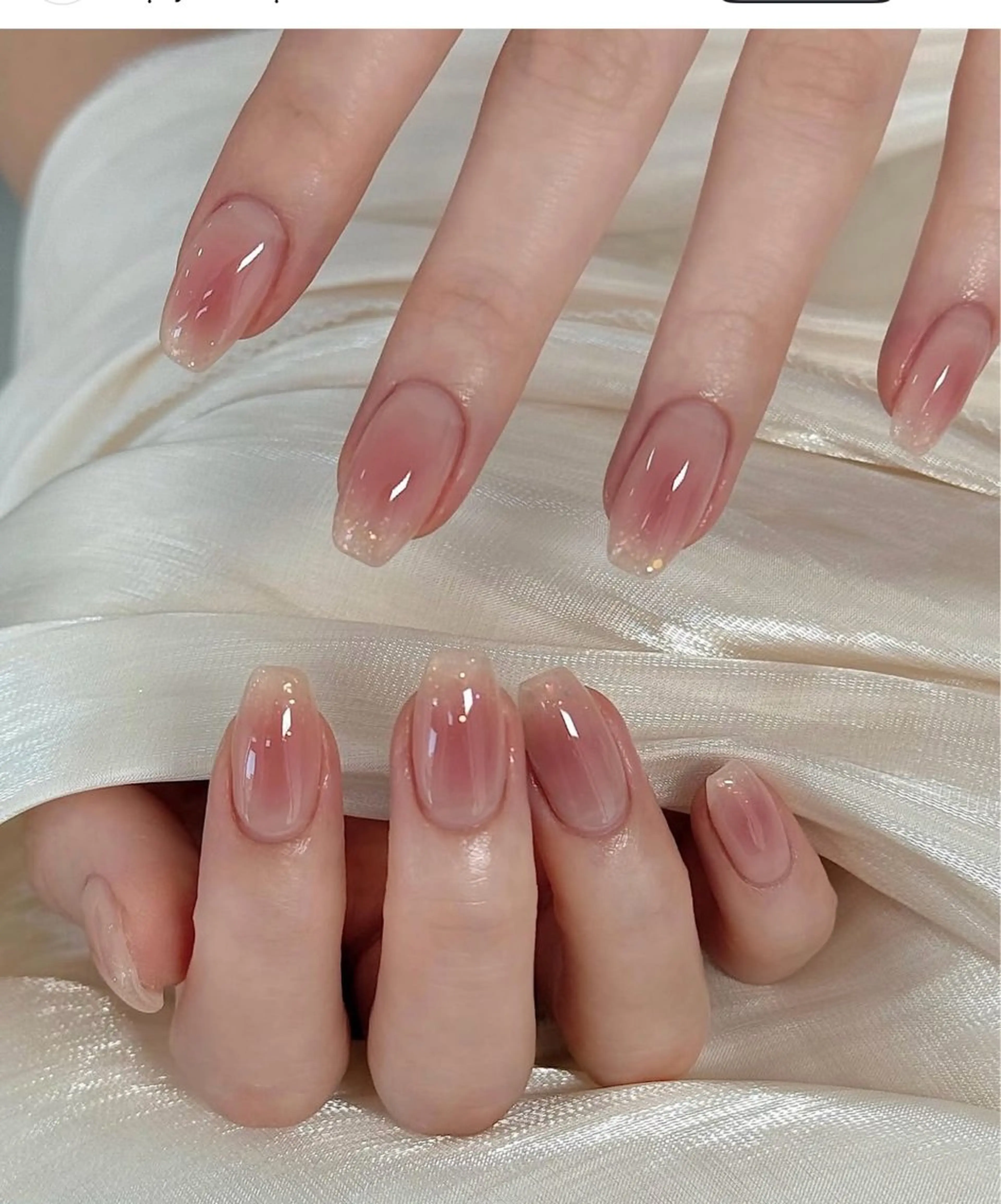 カラーグラデーション、チックネイルの写真