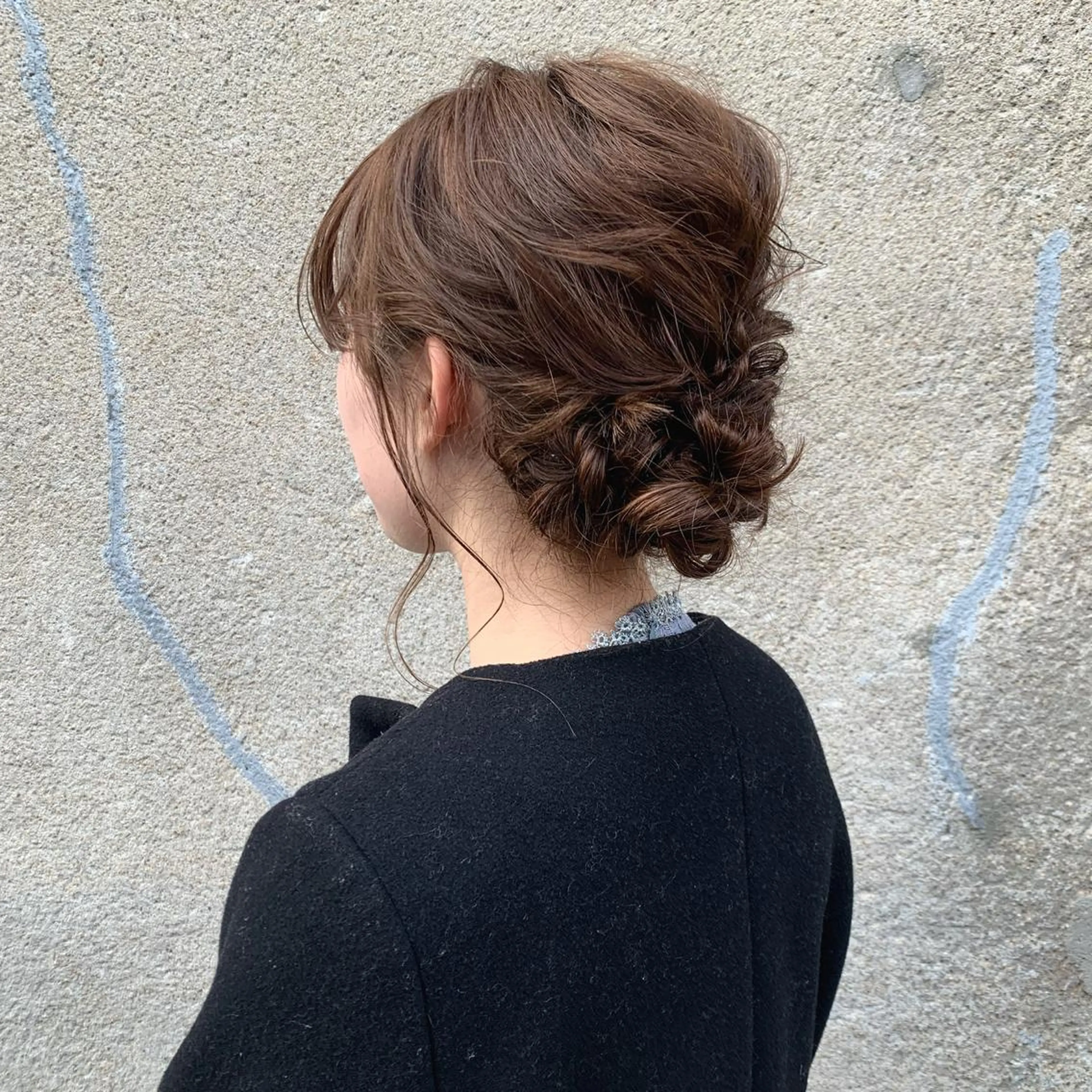 セミロング ヘアアレンジ 野々村 朋美のヘアスタイル