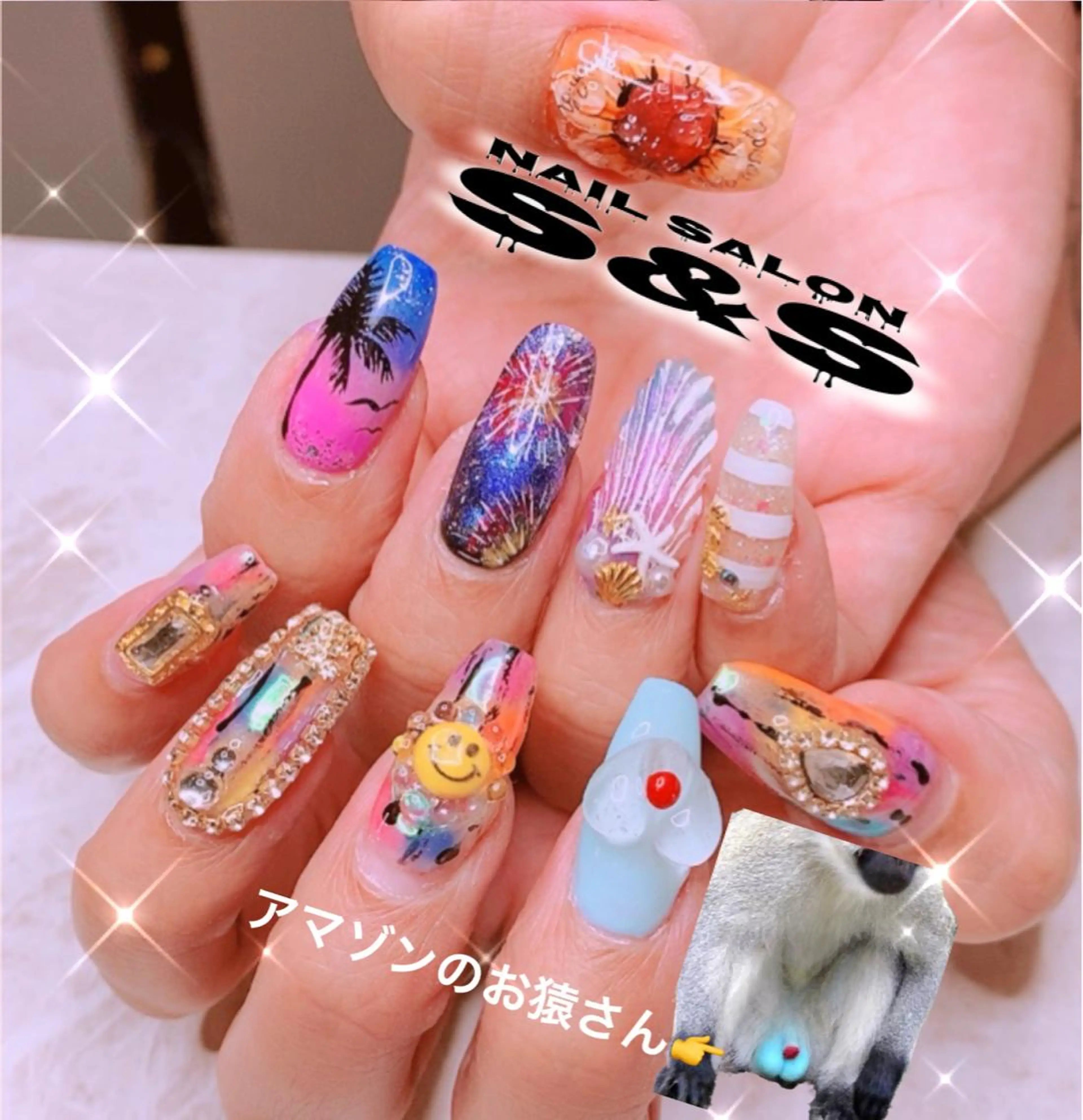 ネイル 長さ出し メンズネイル 持ち込み スカルプネイル S&S 村田小百合のネイルデザイン