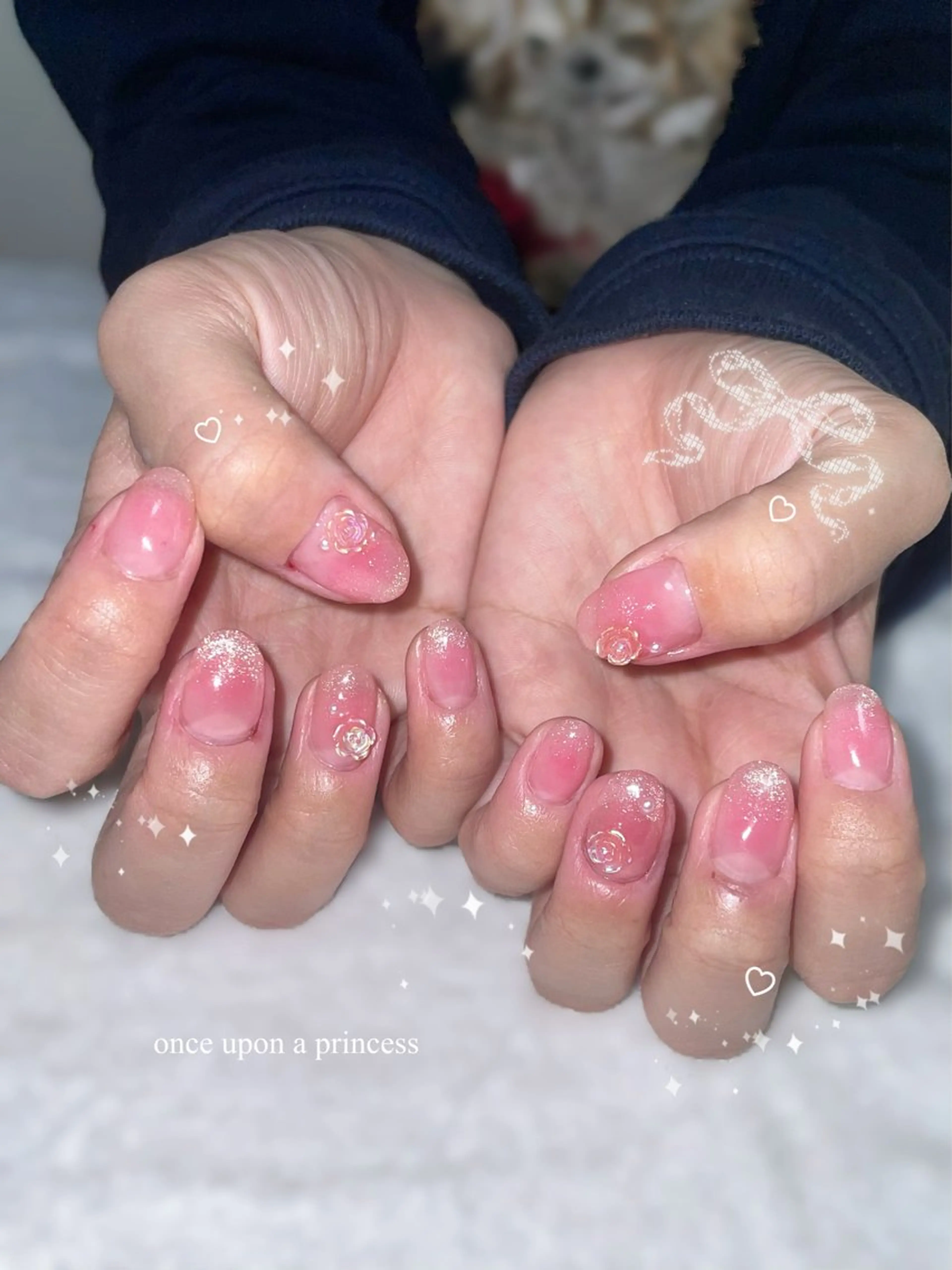 ネイル チークネイル ハンドネイル Once upon a princessシェアサロンL'OM OSAKA所属・Once upon a princessのネイルデザイン