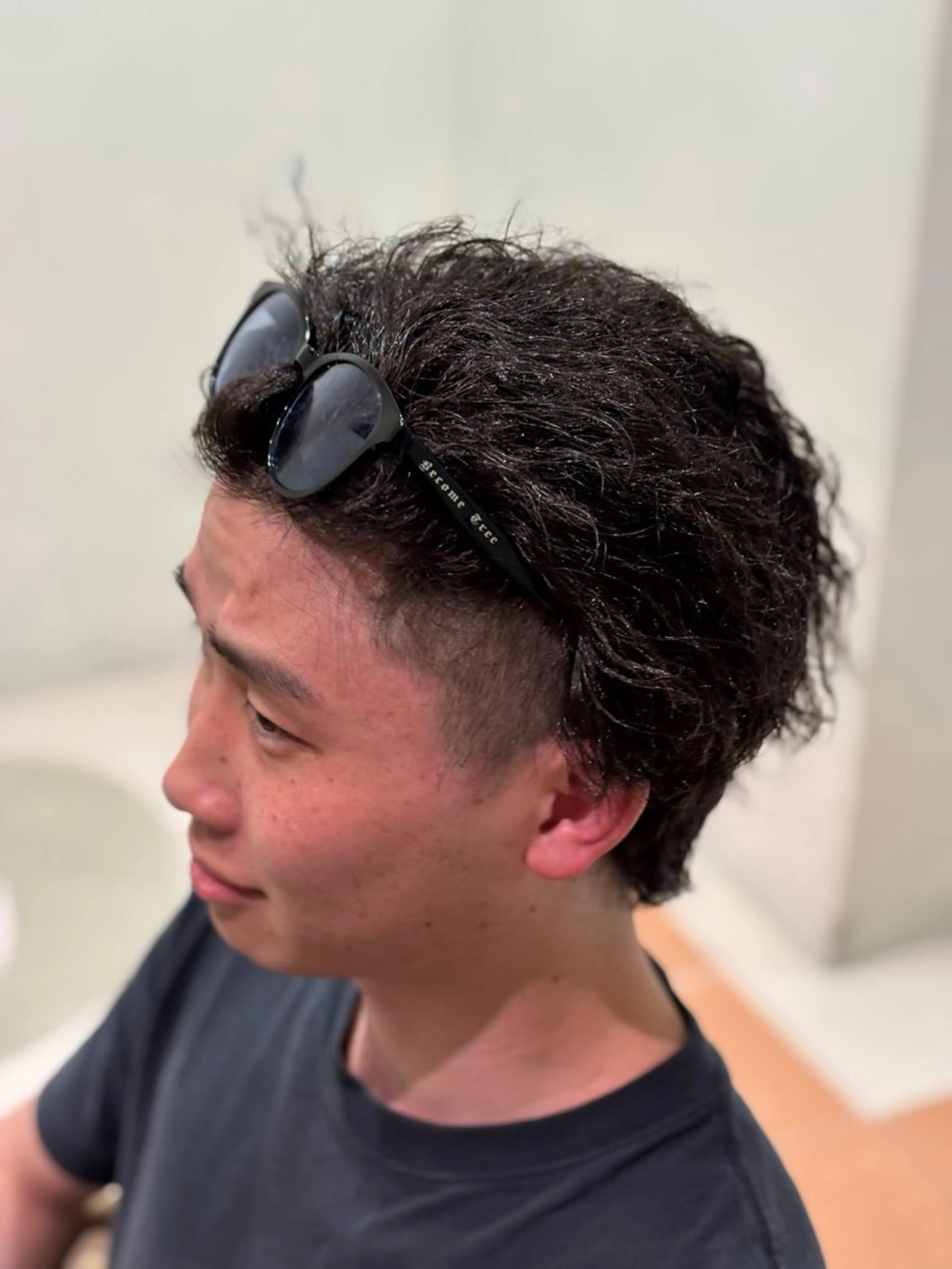 ミディアム パーマ メンズ EARTH北上店所属・藤原 海斗のヘアスタイル