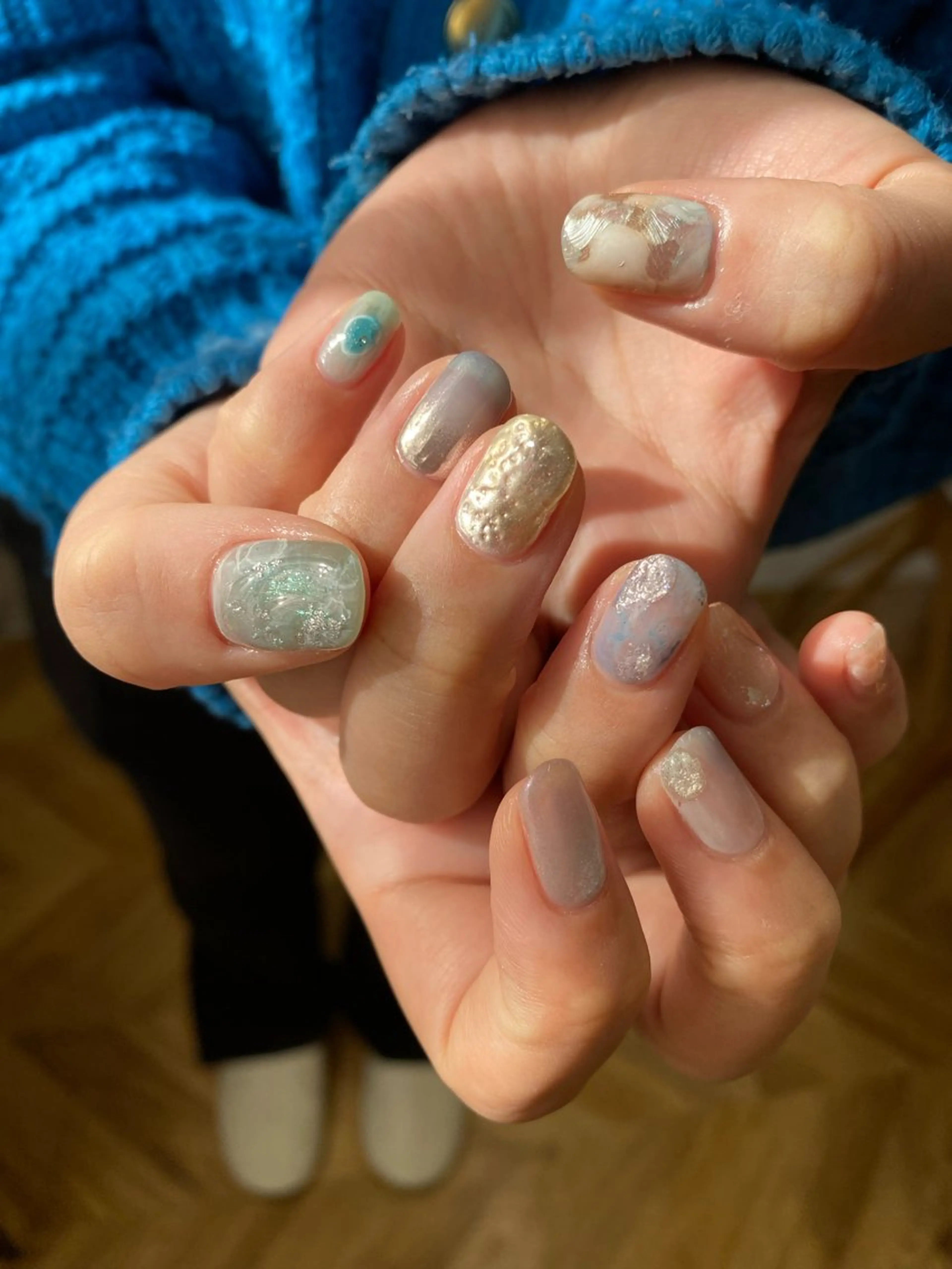 ネイル ジェルネイル マグネットネイル 持ち込み ニュアンスネイル ワンカラーネイル ハンドネイル 草加ニュアンスネイル 🌚hersのネイルデザイン