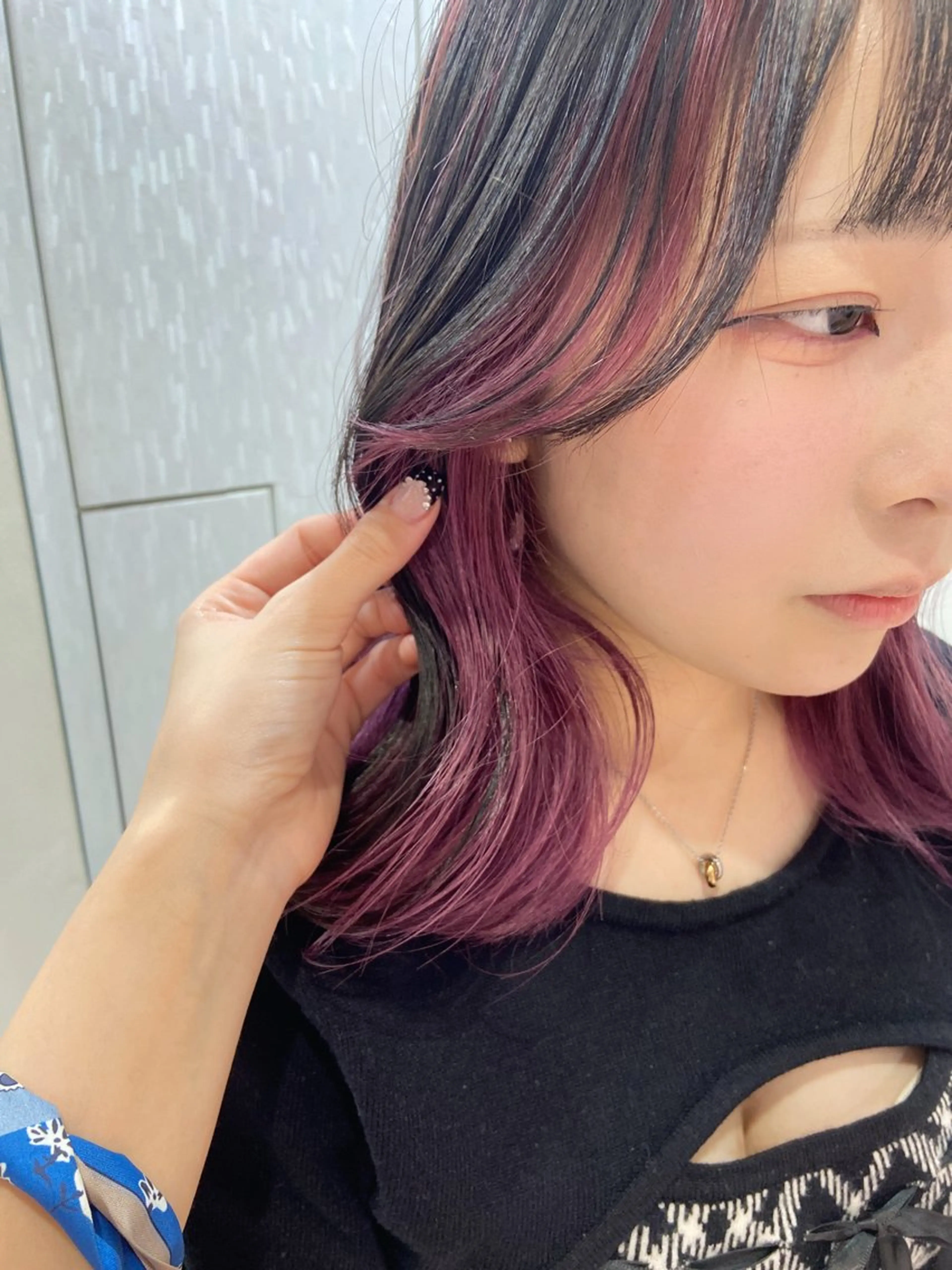 ミディアム カラー インナーカラー ヘアカラー 名駅/ハイトーン /Y2k/YUNAのヘアスタイル