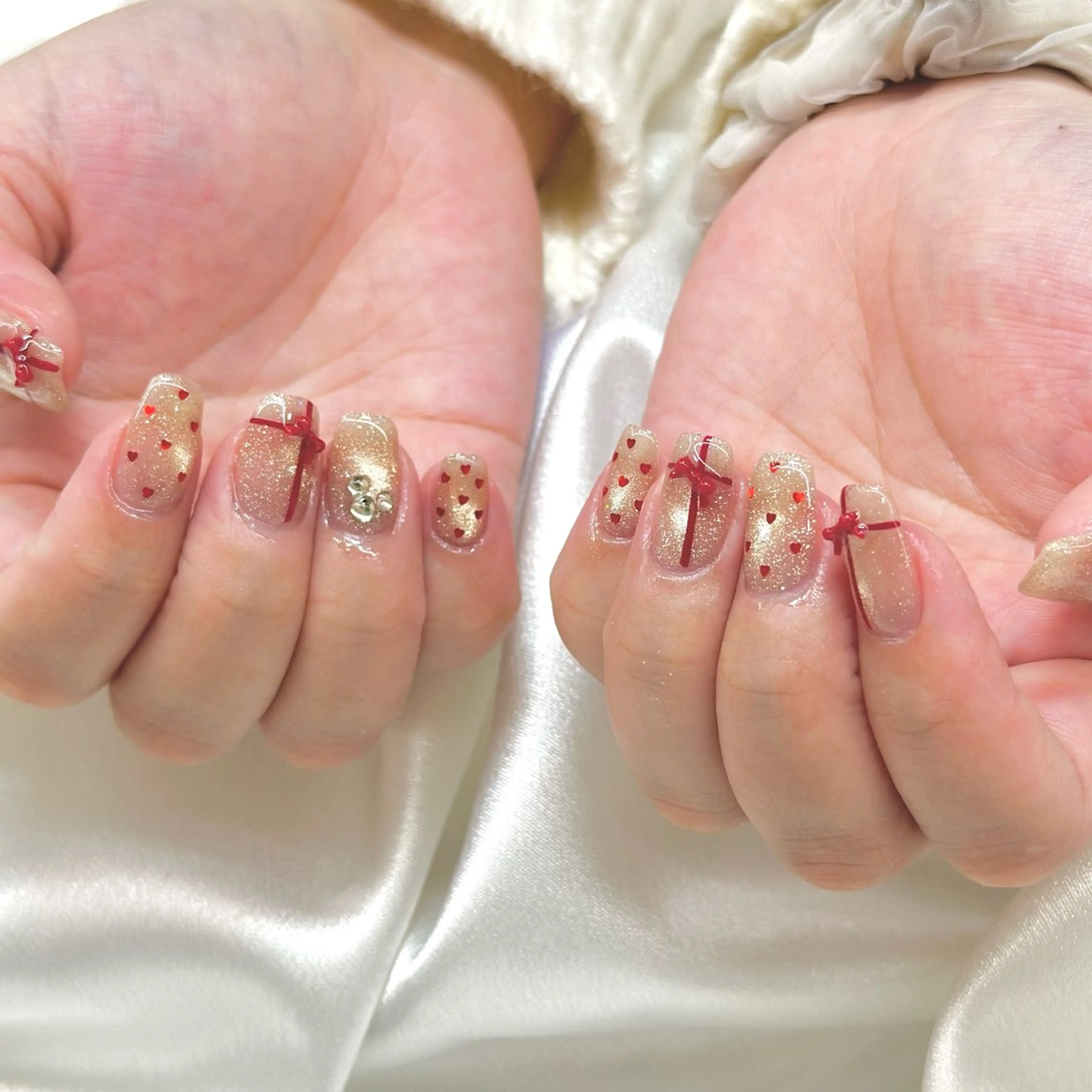 ネイル 長さ出し フラッシュネイル フラッシュマグ ジェルネイル パラジェル ハンドネイル fukuyasu rikaのネイルデザイン