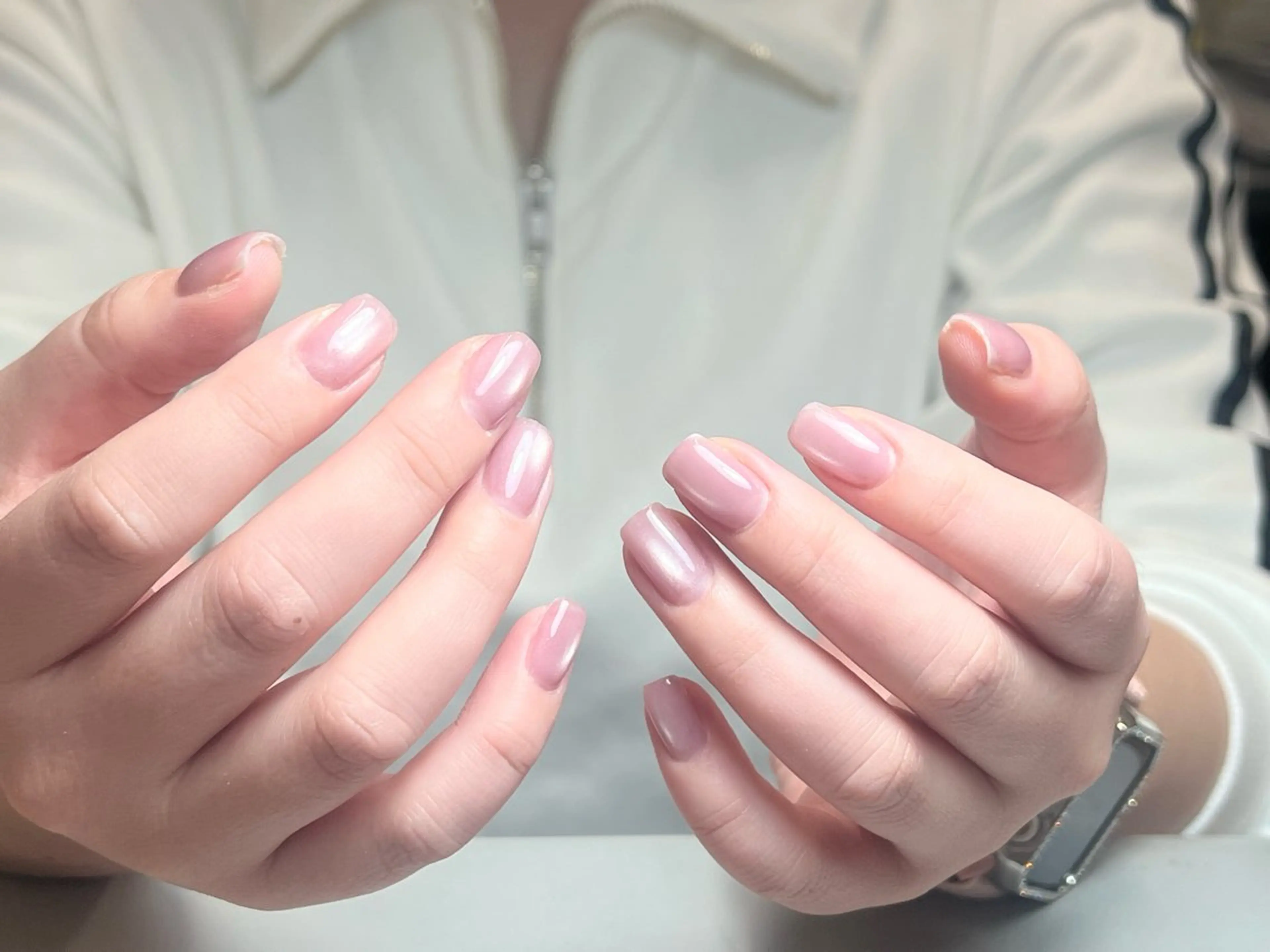 ネイル アートネイル 韓国ネイル 持ち込み ニュアンスネイル ワンカラーネイル ハンドネイル イブ ネイリのネイルデザイン