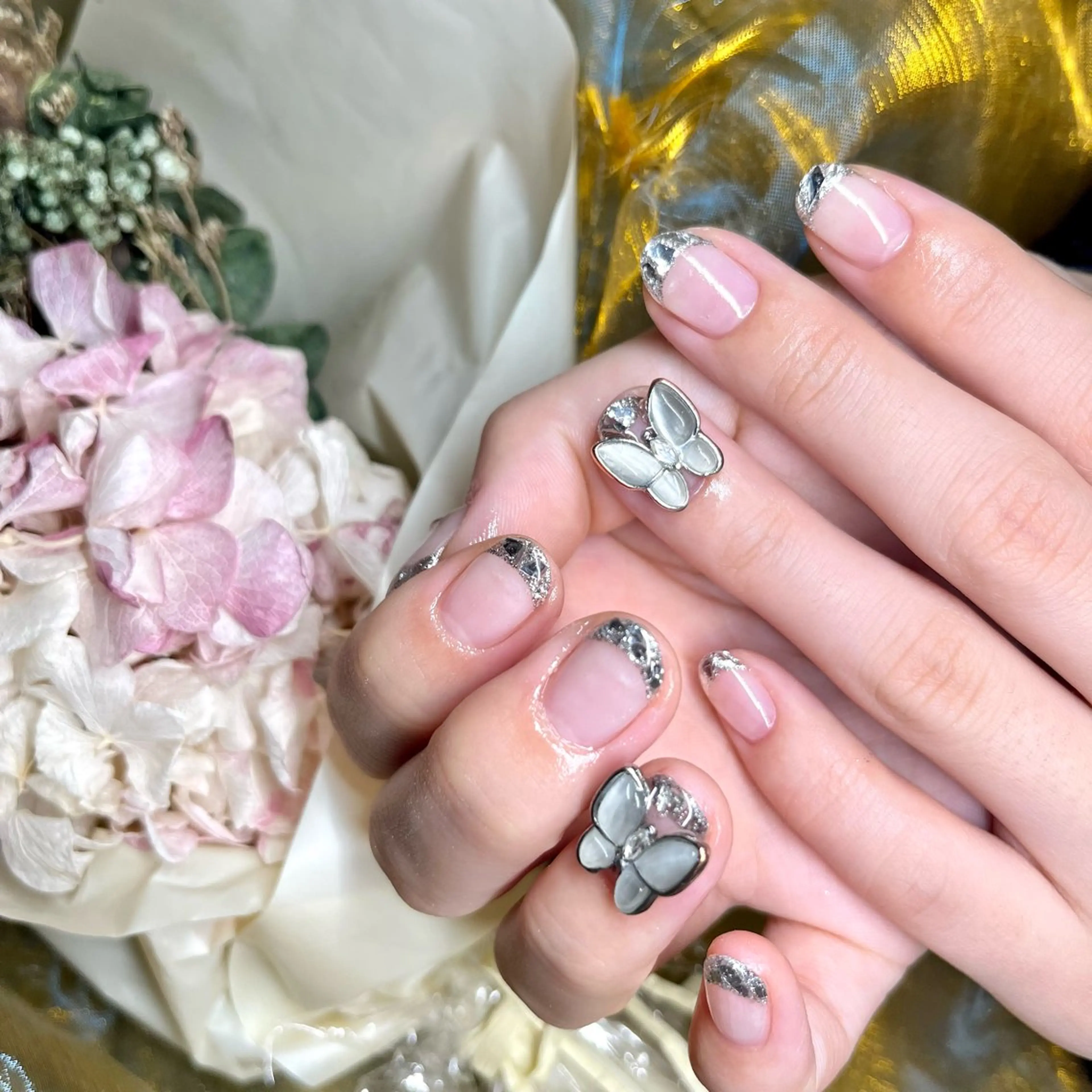 ネイル フレンチネイル ガラスフレンチ Fairy Nailのネイルデザイン