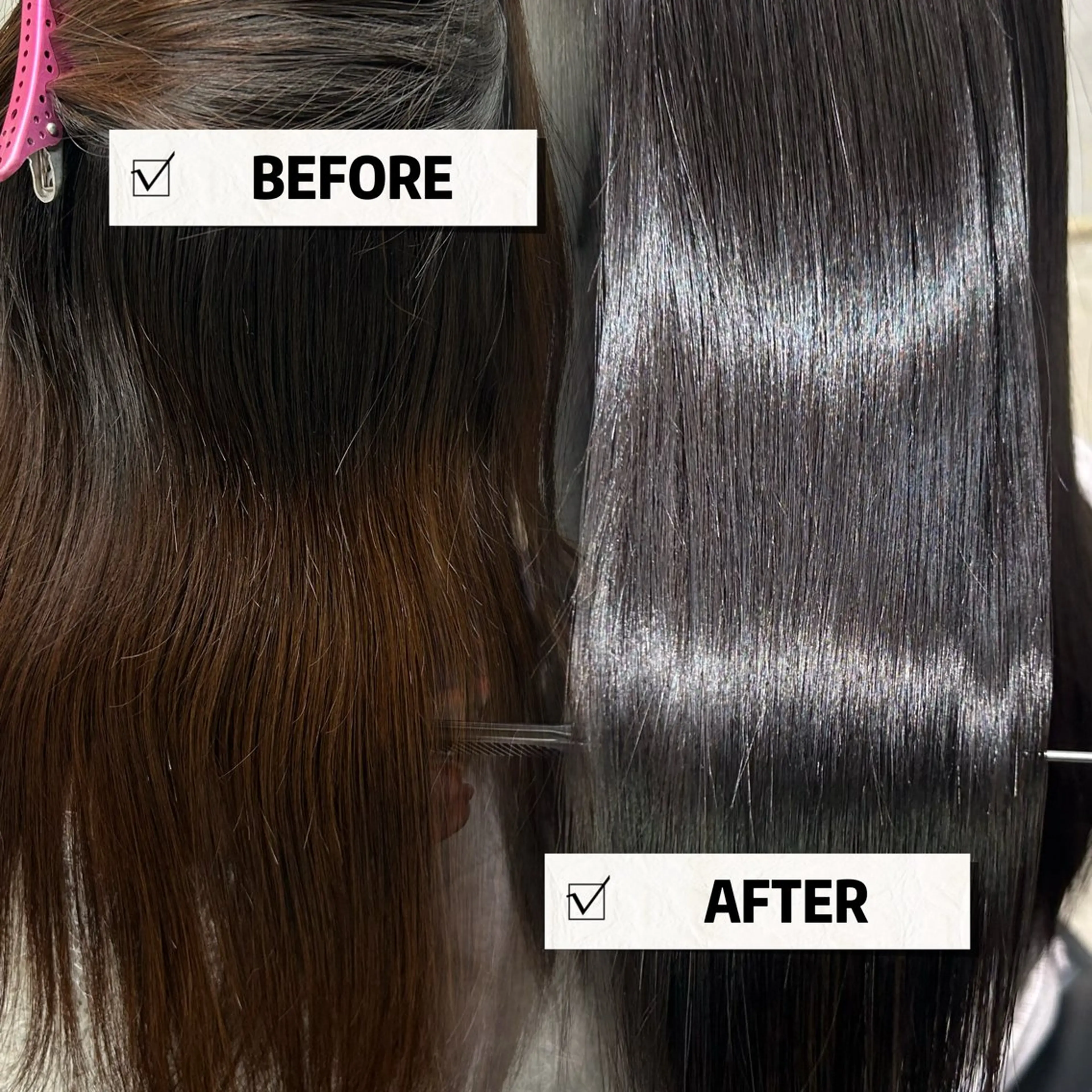 ミディアム 縮毛矯正 トリートメント 加藤 野々愛のヘアスタイル