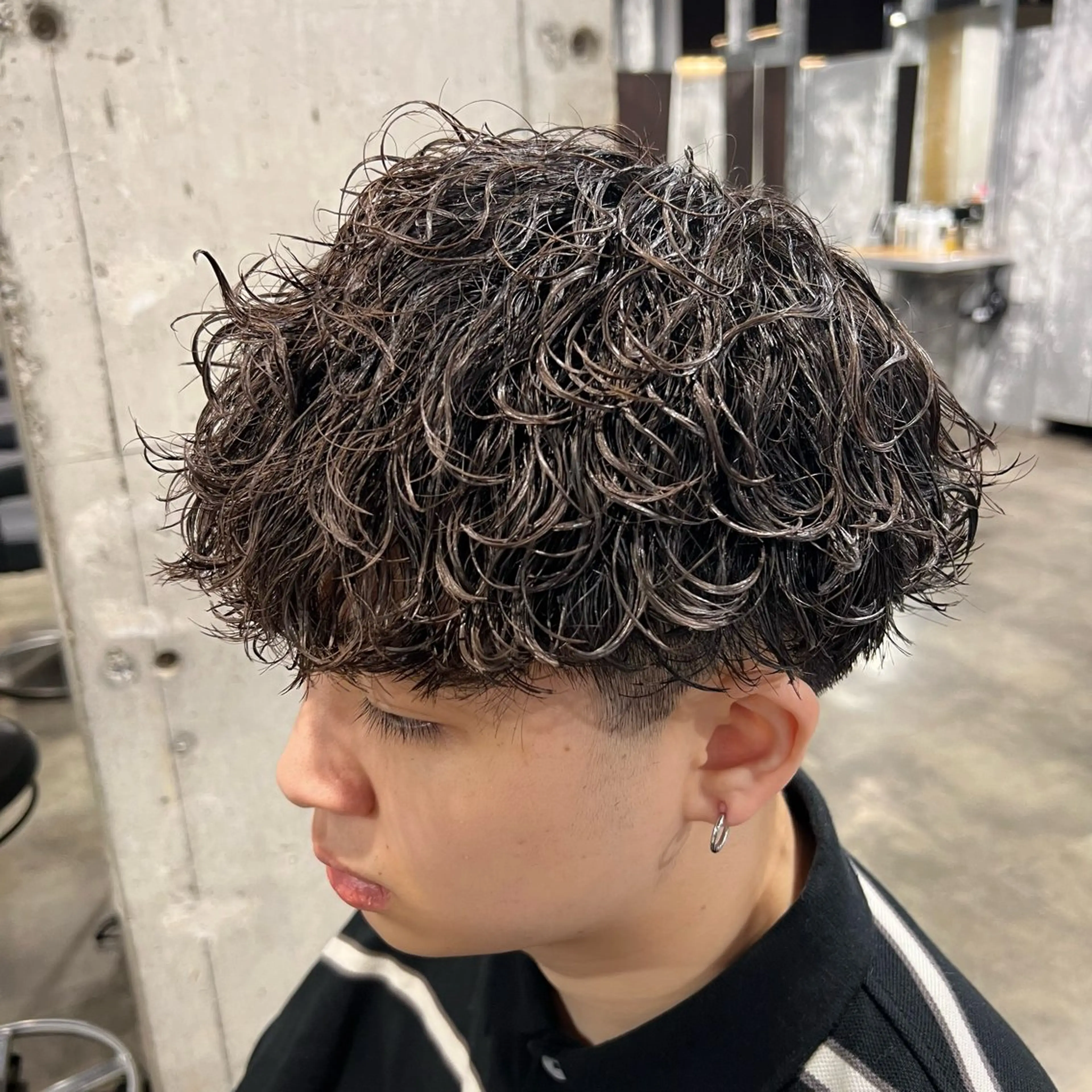 ショート カラー パーマ ヘアアレンジ メンズ キッズ アップバング センターパート メンズハイライト マッシュ メンズパーマ 🔷横浜1のパーマ 職人🔷将太郎のヘアスタイル