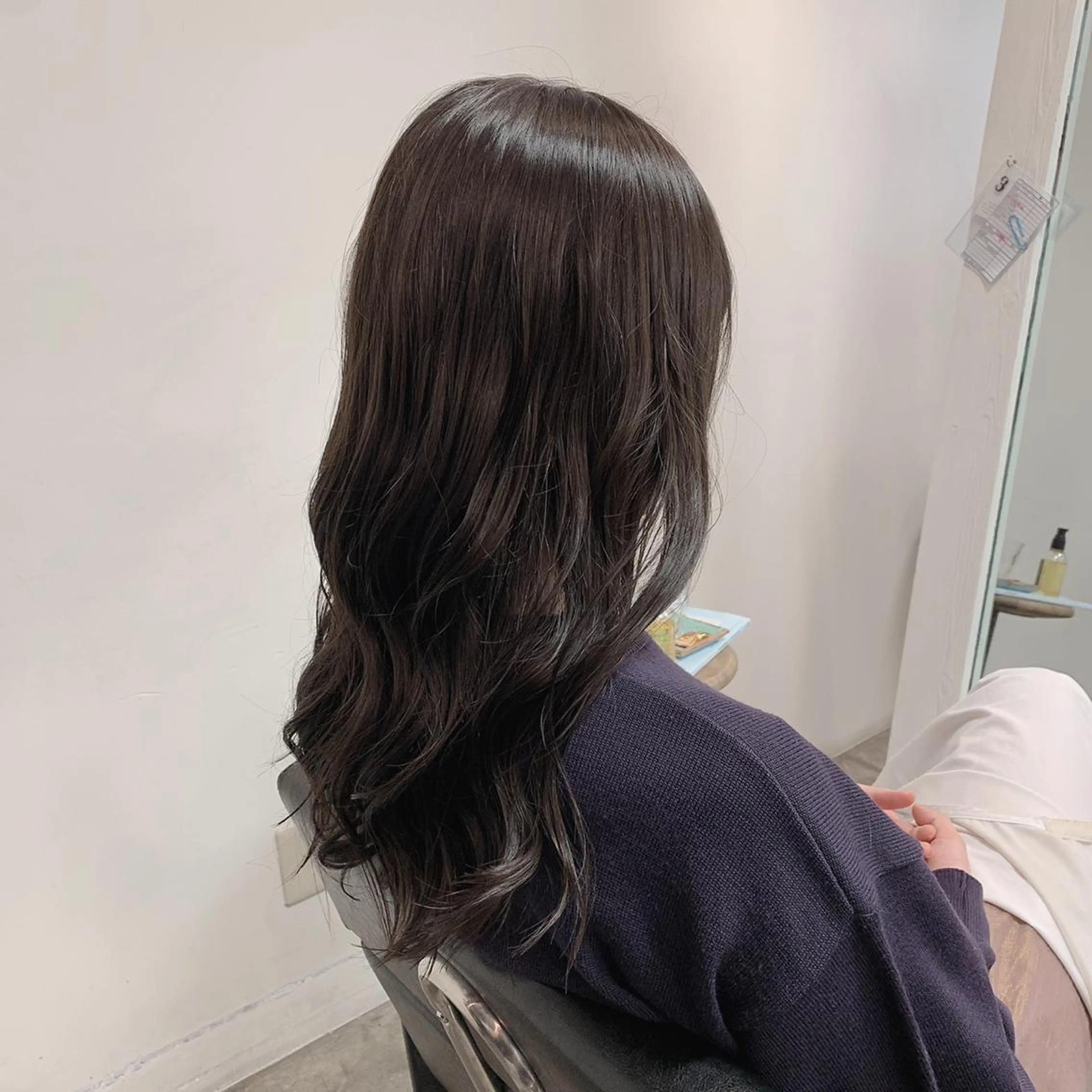 ロング カラー グレージュ 似合わせレイヤー カット/KANNAのヘアスタイル