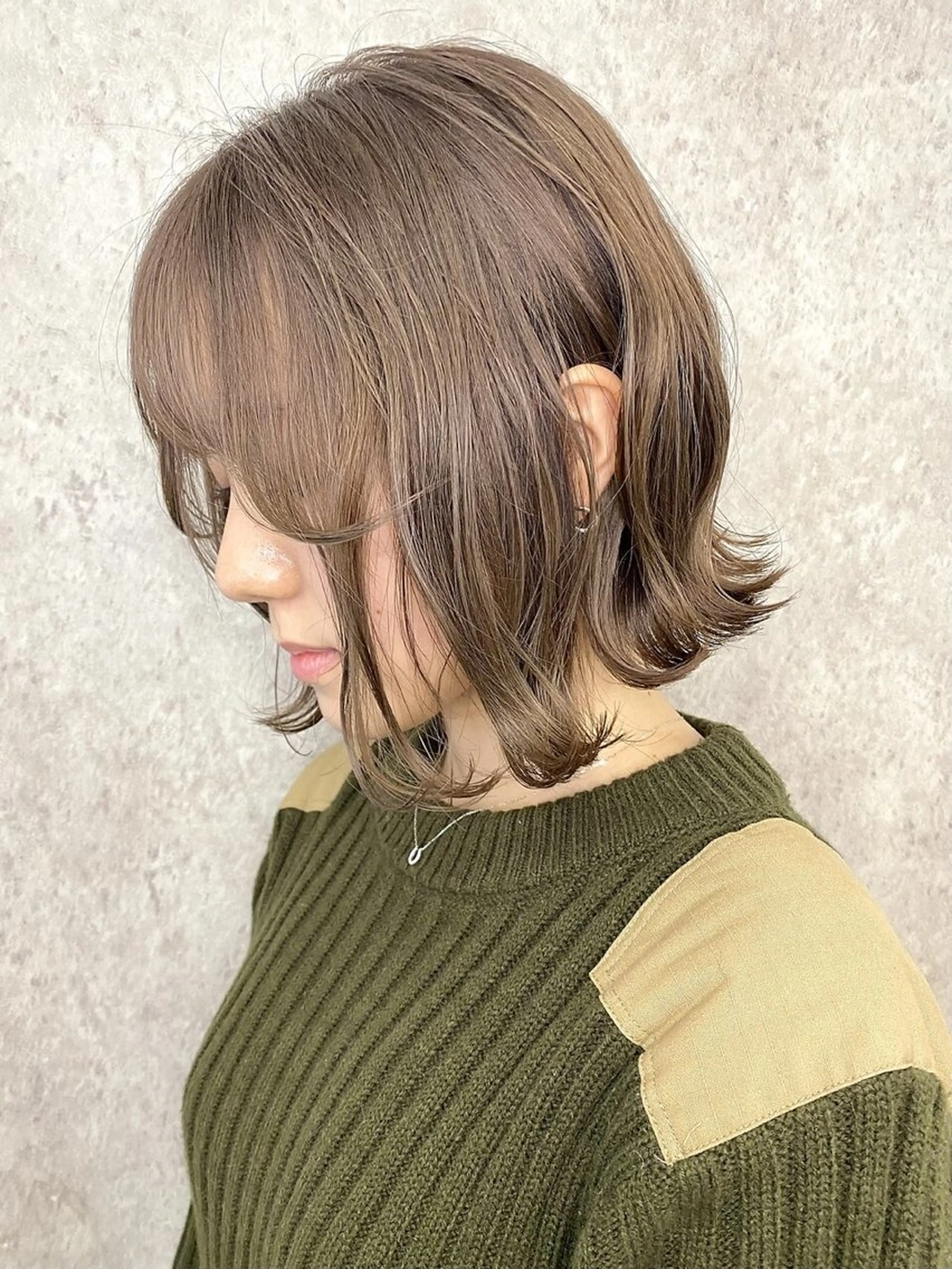 ミディアム カット 深谷 侑亮のヘアスタイル