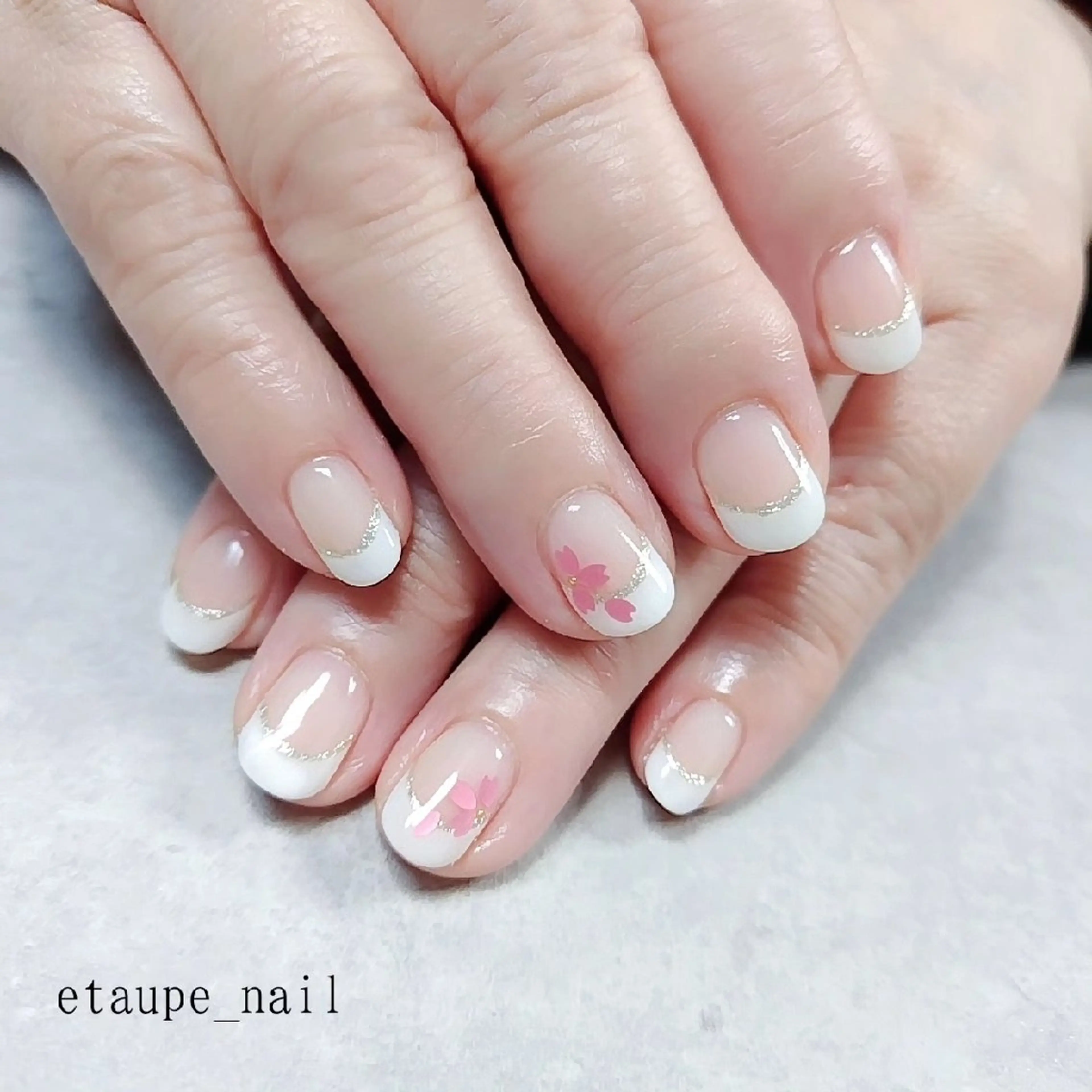 ネイル フレンチネイル ハンドネイル etaupe nail所属・向原自宅サロン ★エトープネイルのネイルデザイン