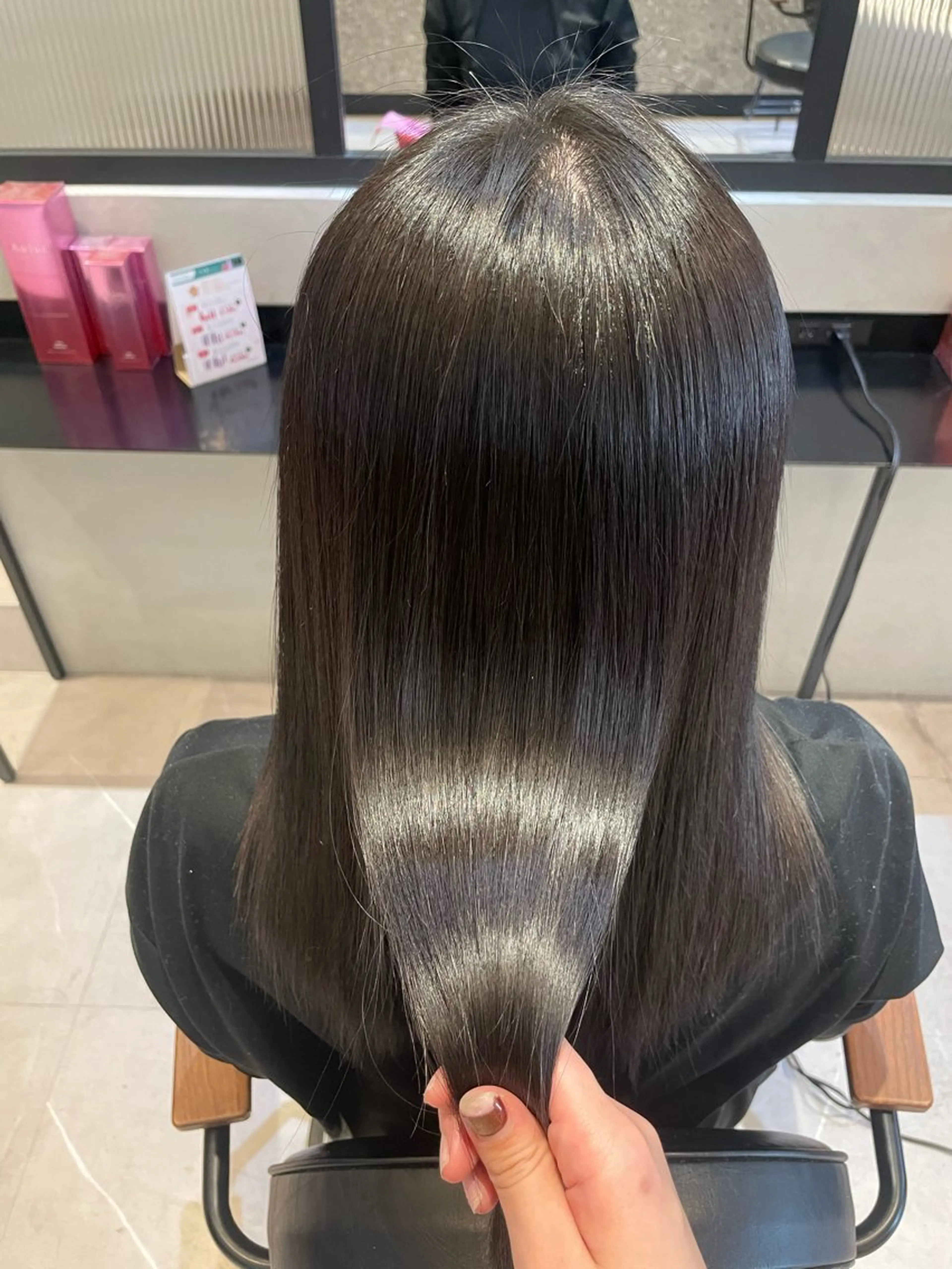 セミロング カラー トリートメント ヘアカラー トリートメント メンズ特化/ 透明感カラー/りなのヘアスタイル