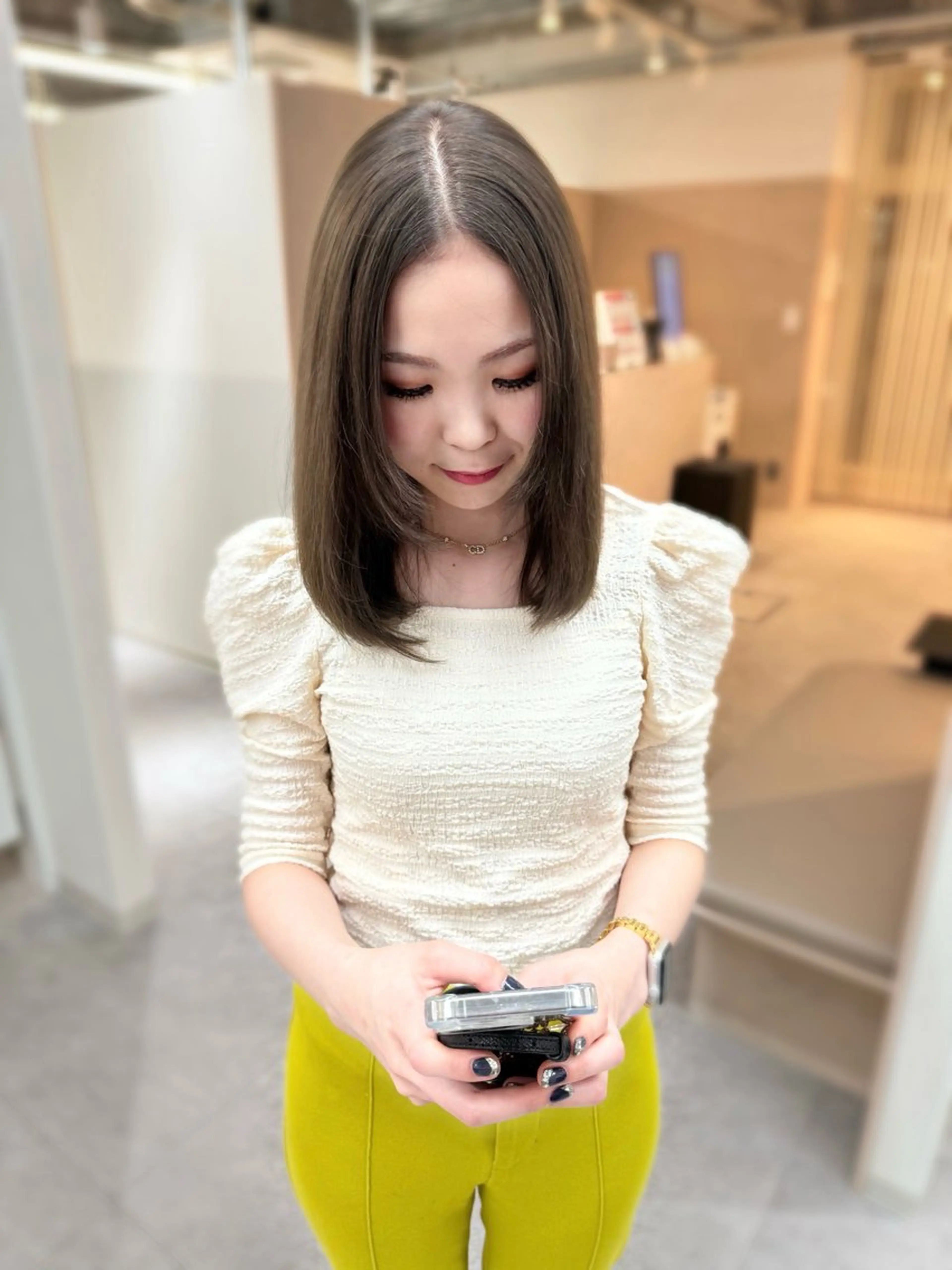 ミディアム Haruka✄﻿ 透明感カラー🫧🌙のヘアスタイル