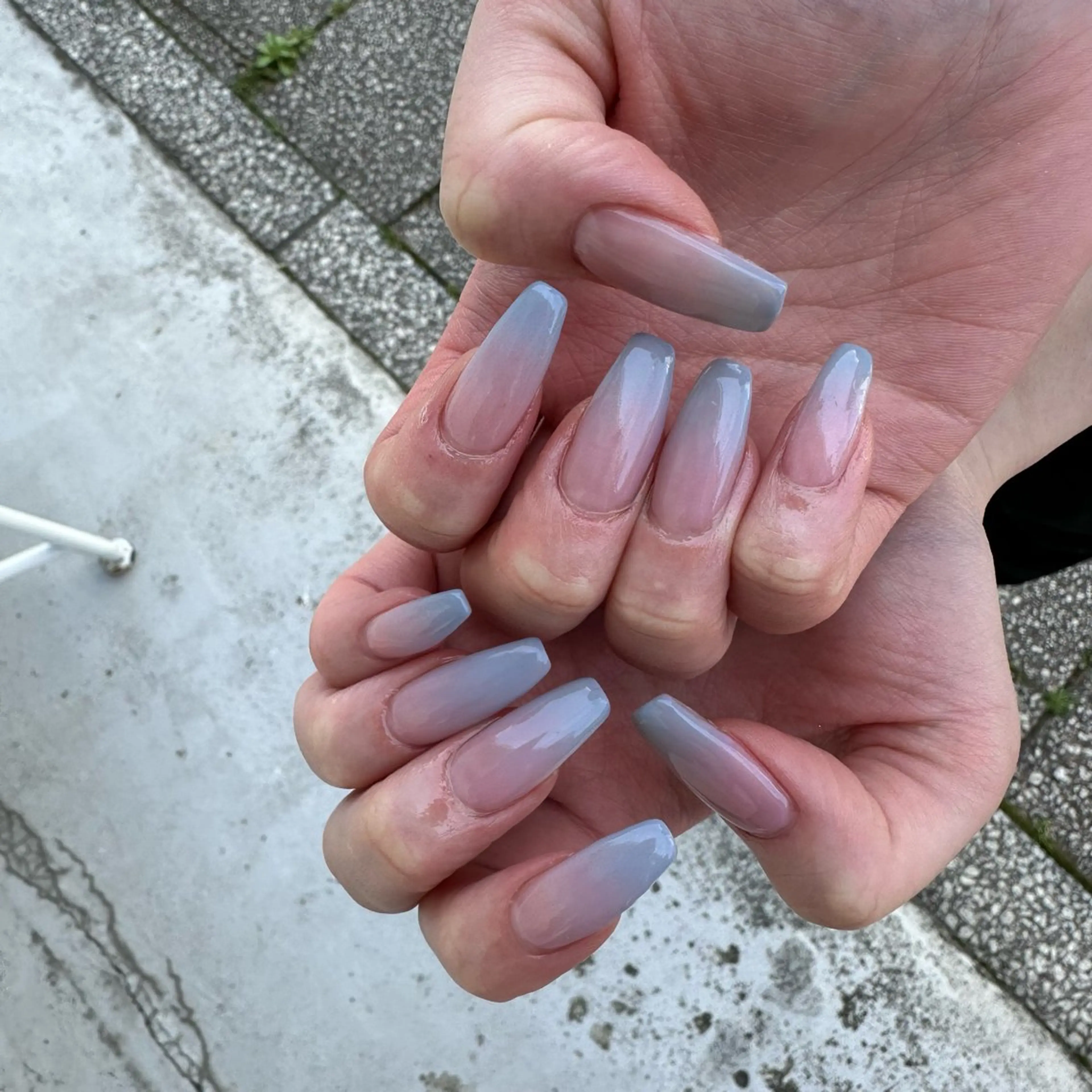 ネイル ブルー グラデーション megu_ kanoanailのネイルデザイン