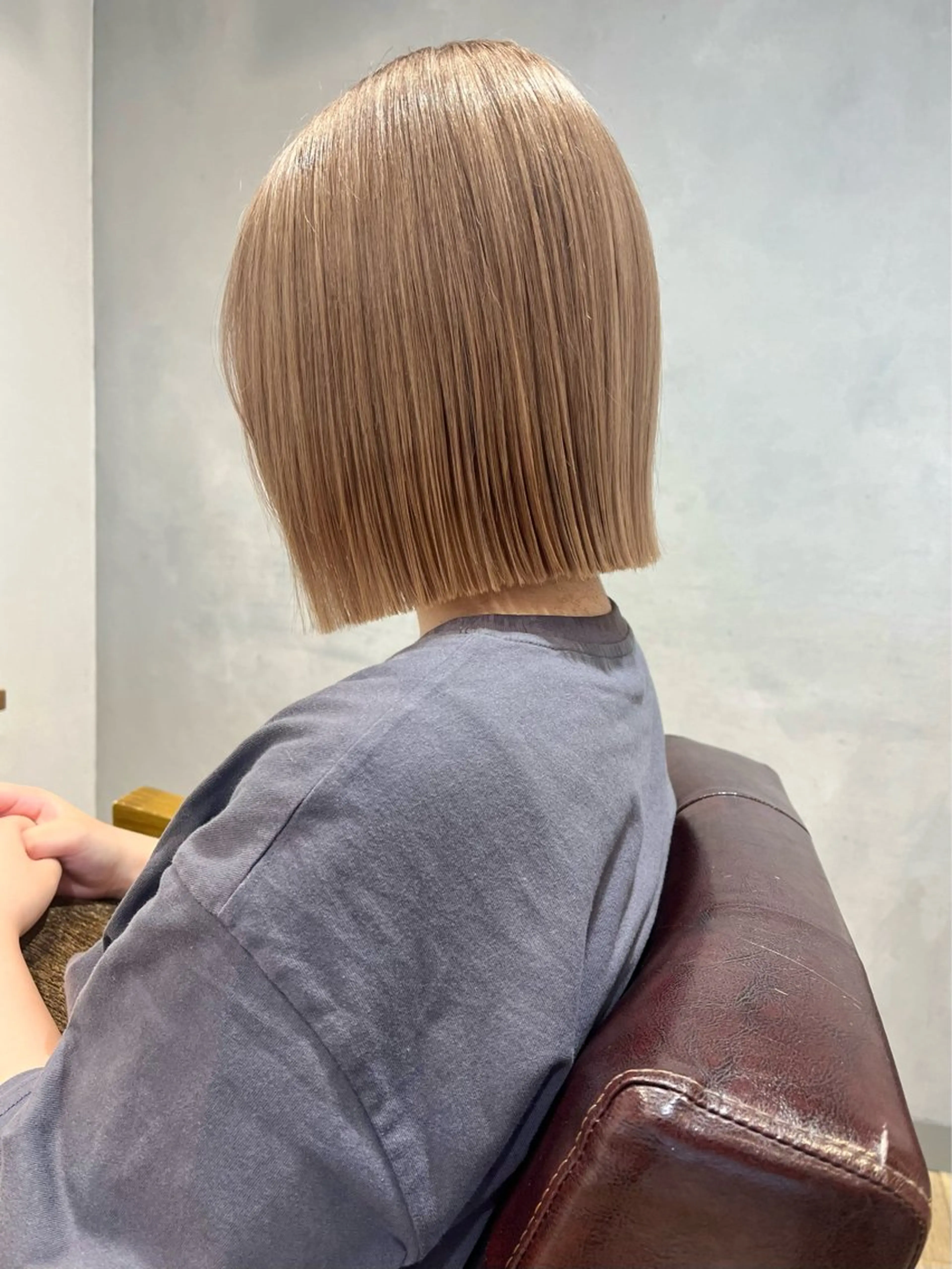 ショート カラー カット ヘアカラー トリートメント 地毛風ストレート ミニボブ🌷江梨🍎のヘアスタイル