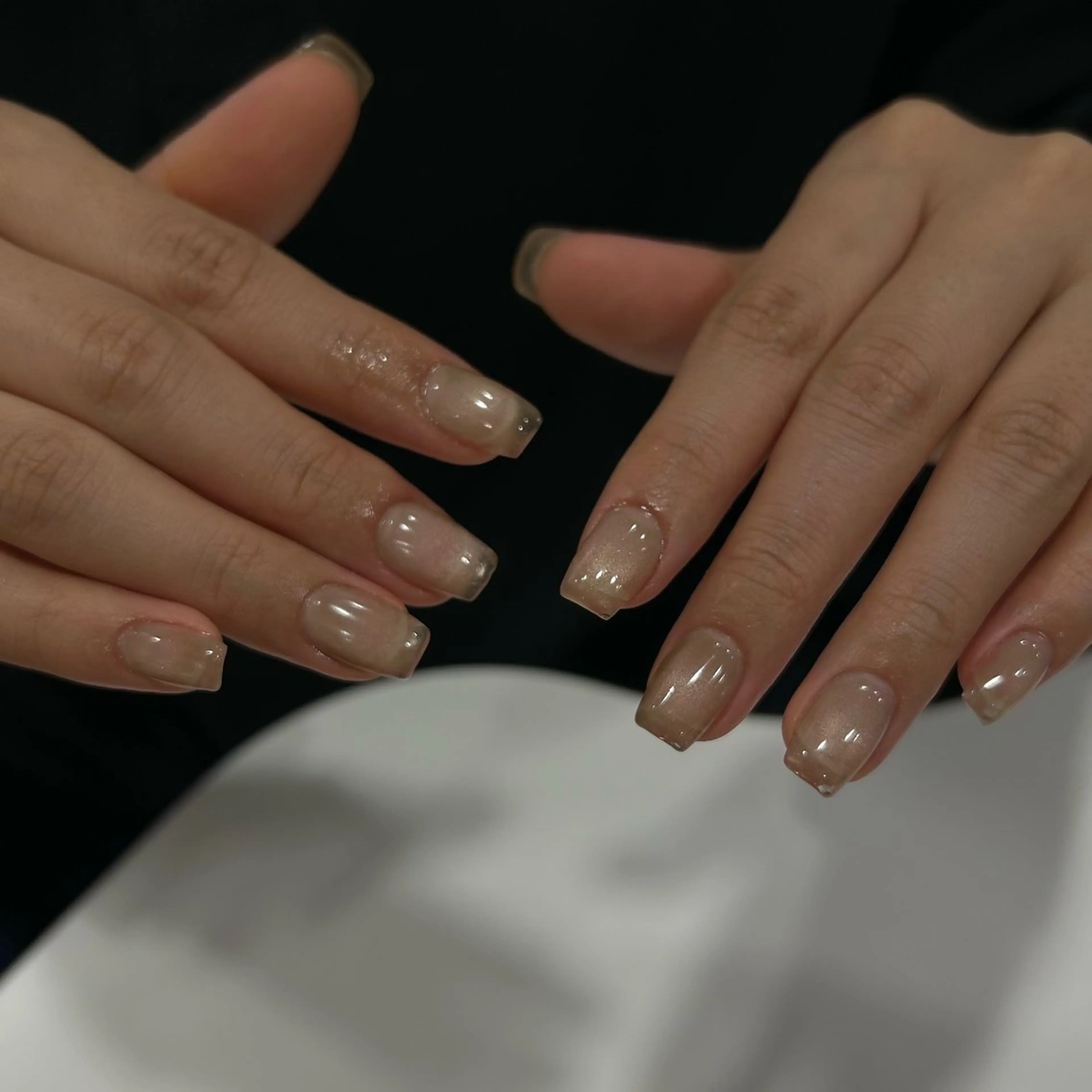 ネイル 長さ出し ワンカラーネイル Allure 小山店 結咲(ゆいさ)のネイルデザイン