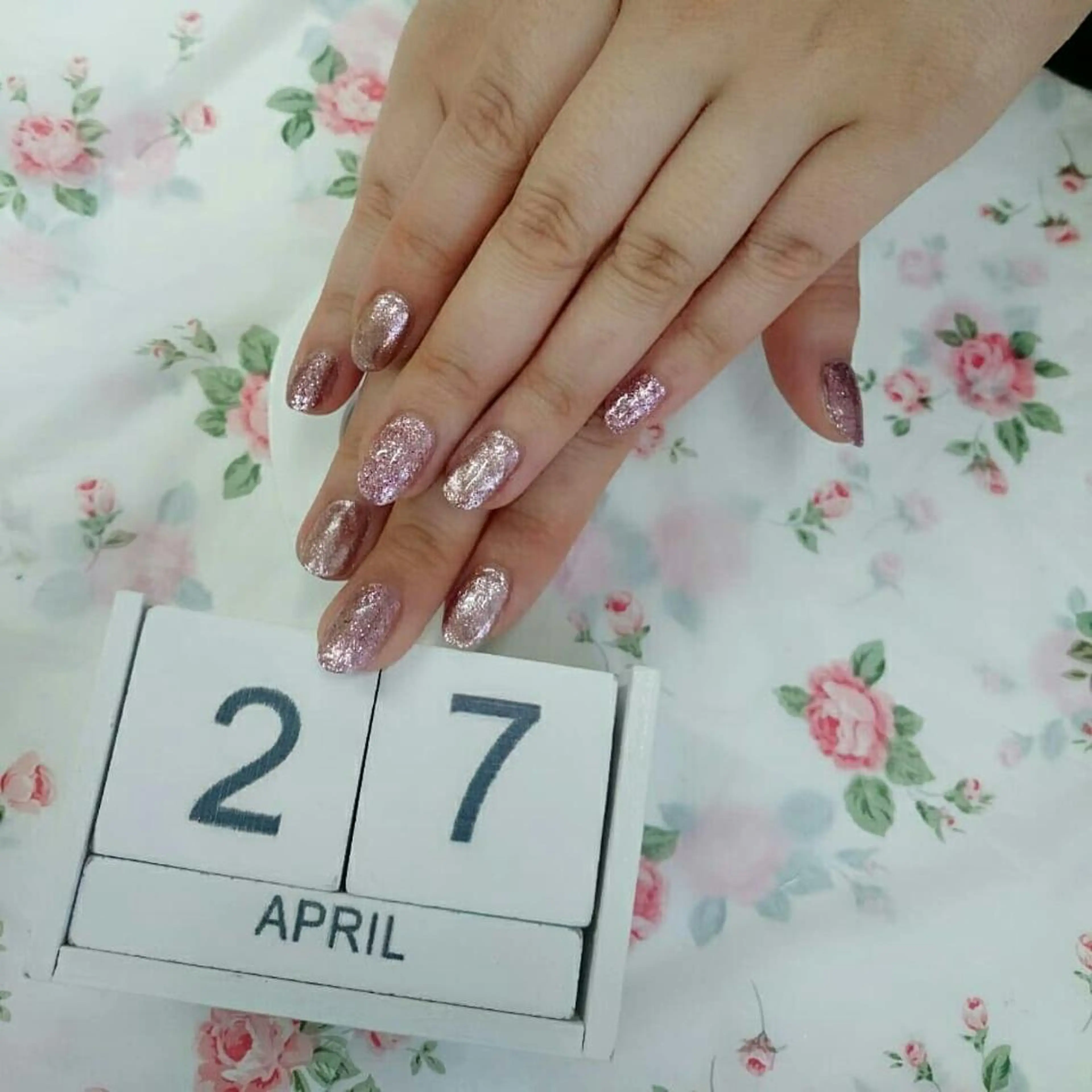 ネイル ラメ(グリッター) ピンク JEWEL nailのネイルデザイン