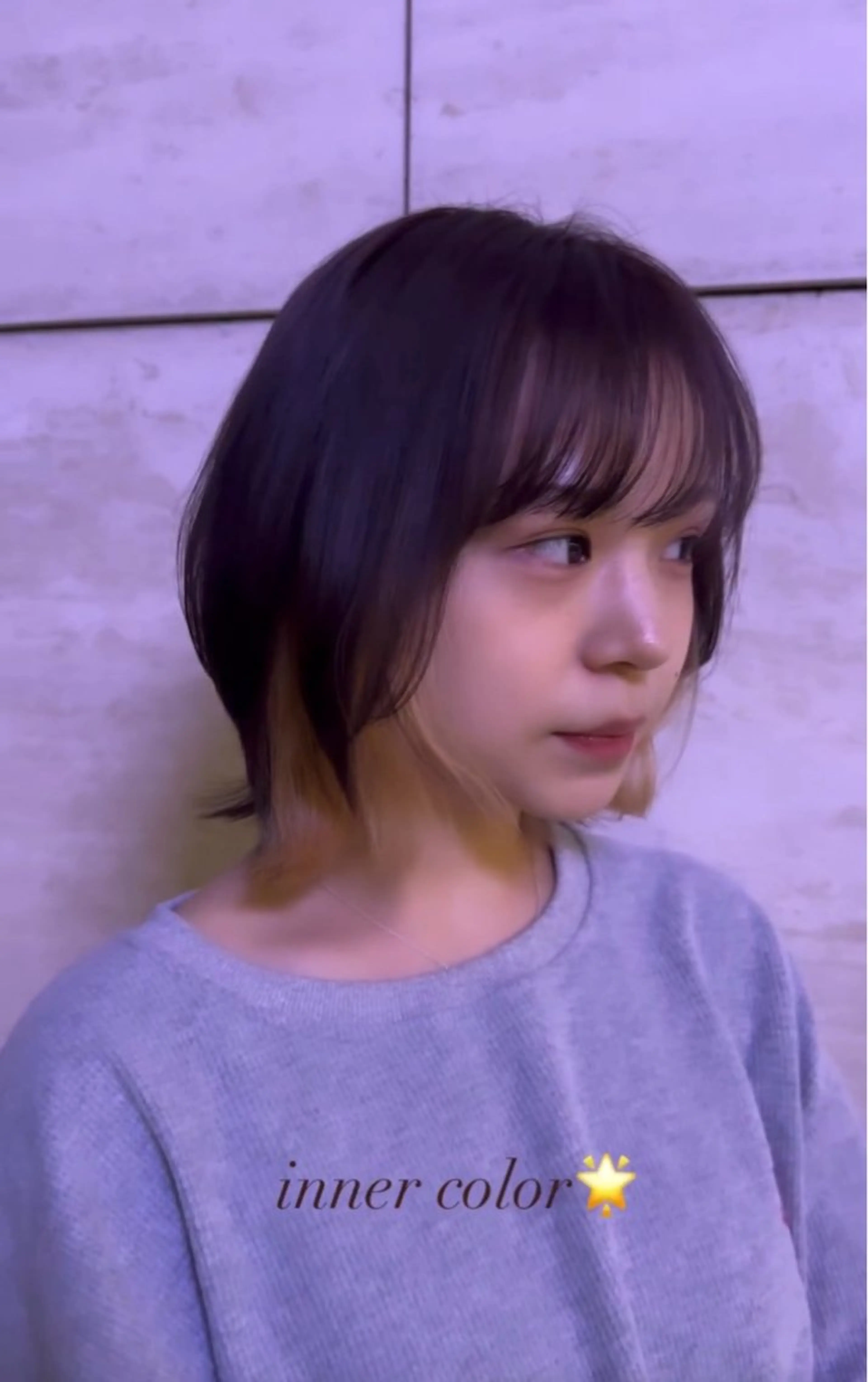 カラー インナーカラー mio/【日本橋】 パーマモデルのヘアスタイル