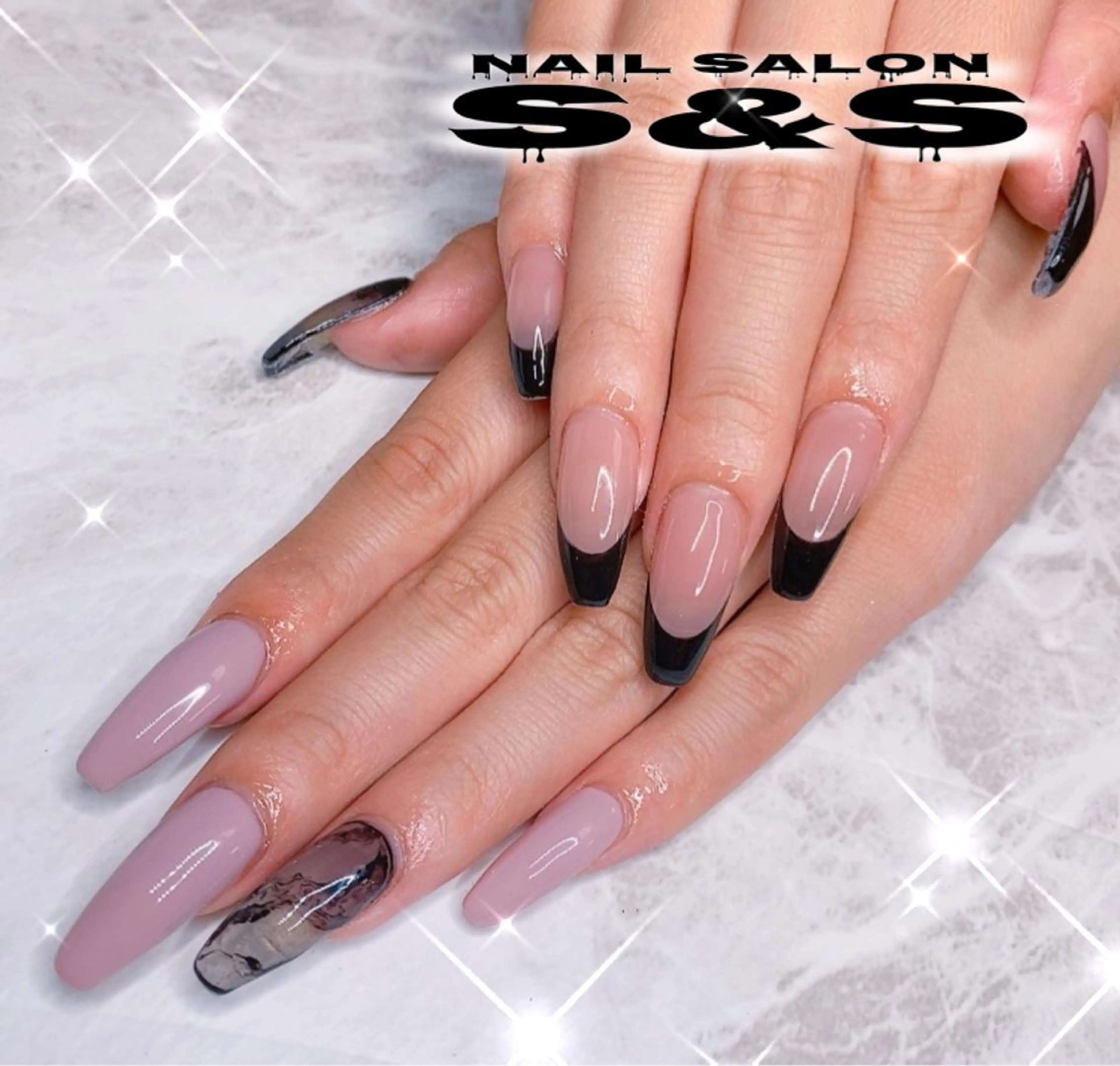 ネイル 長さ出し メンズネイル 持ち込み スカルプネイル S&S 村田小百合のネイルデザイン