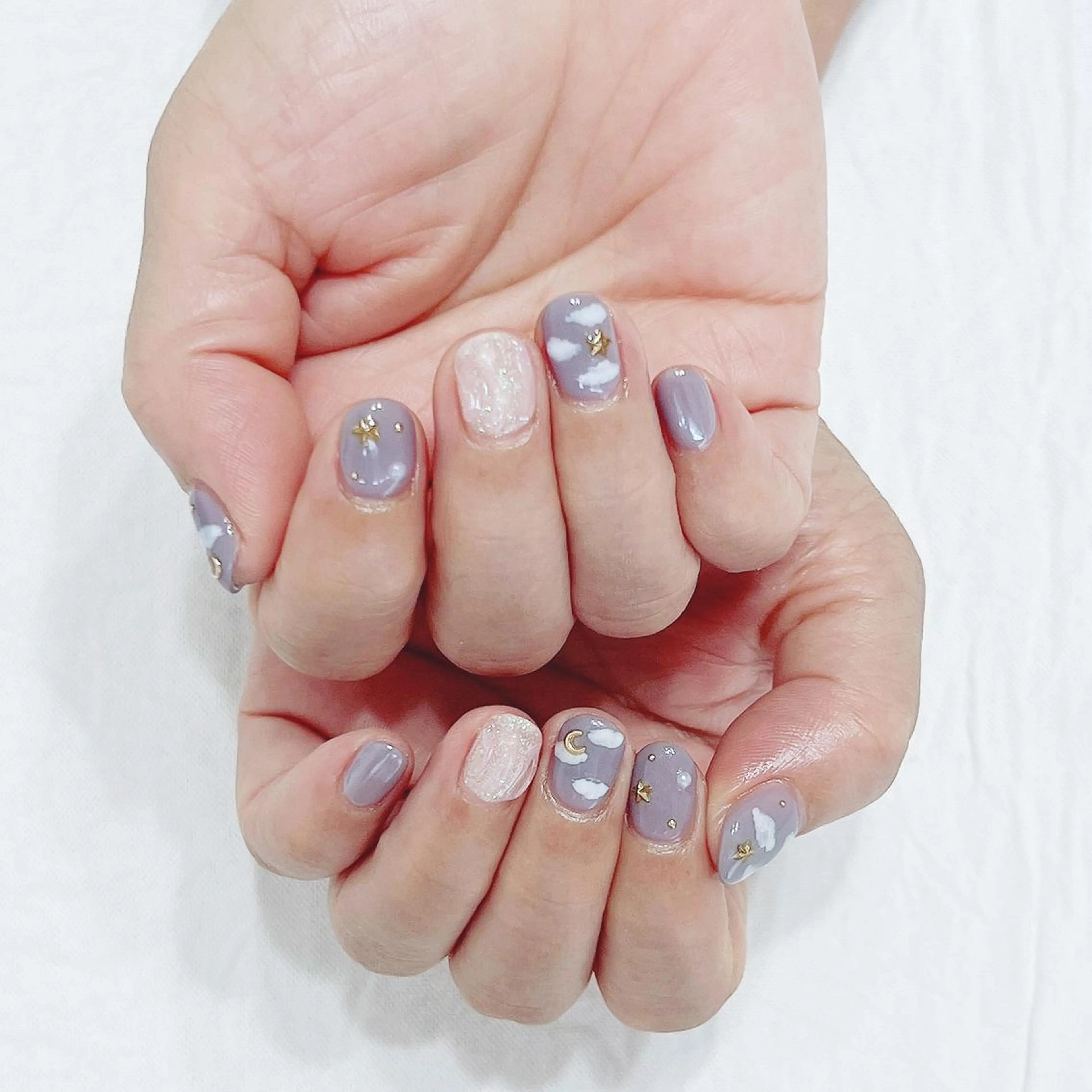 ネイル オーロラネイル クリアネイル ハロウィン ラメ(グリッター) ぷっくりネイル ハンドネイル peaberry nailのネイルデザイン