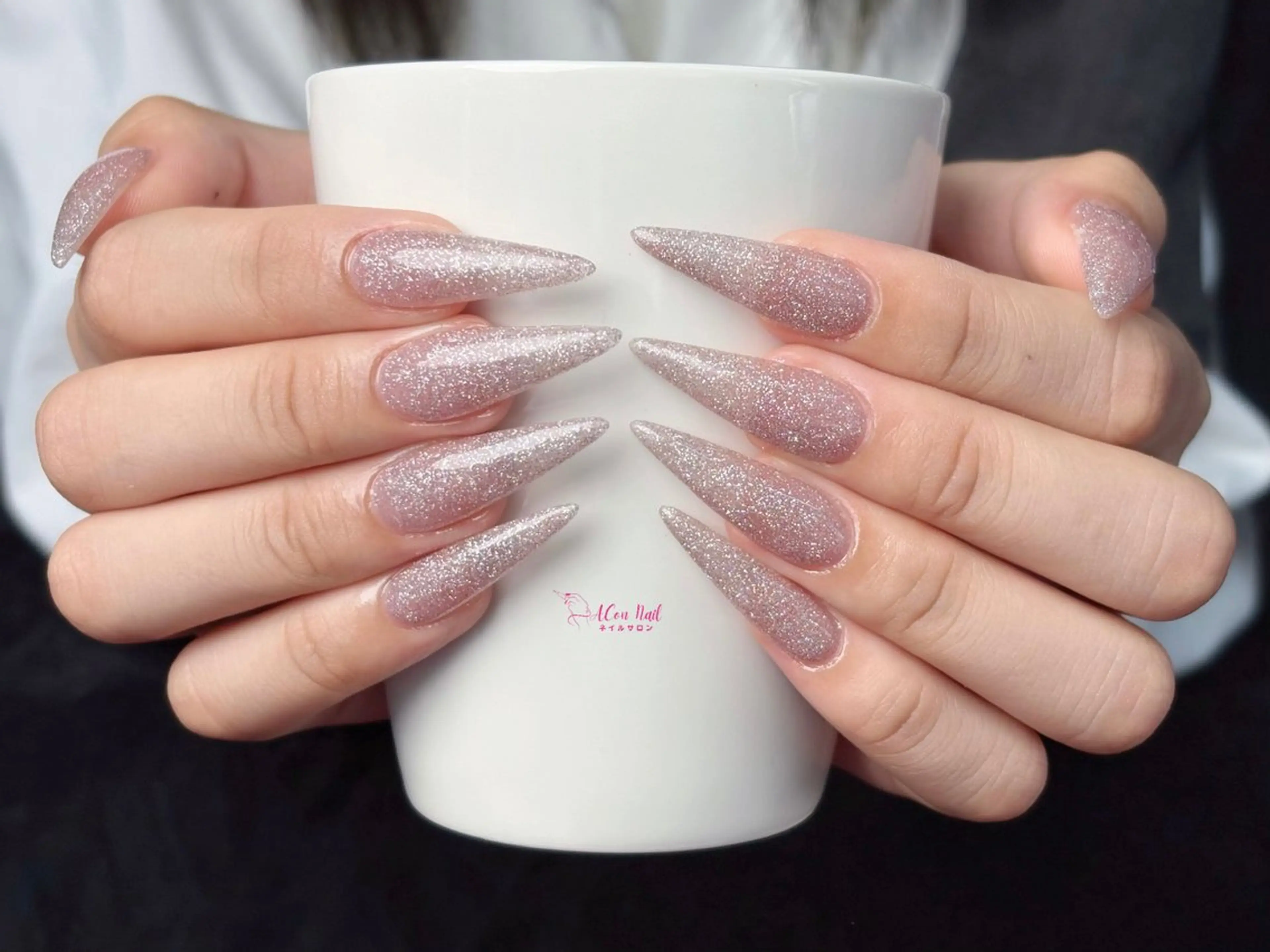 ネイル 桜ネイル 長さ出し フラワーネイル フレンチネイル ジェルネイル ハンドネイル AConNailSalon所属・ACon NailSalonのネイルデザイン