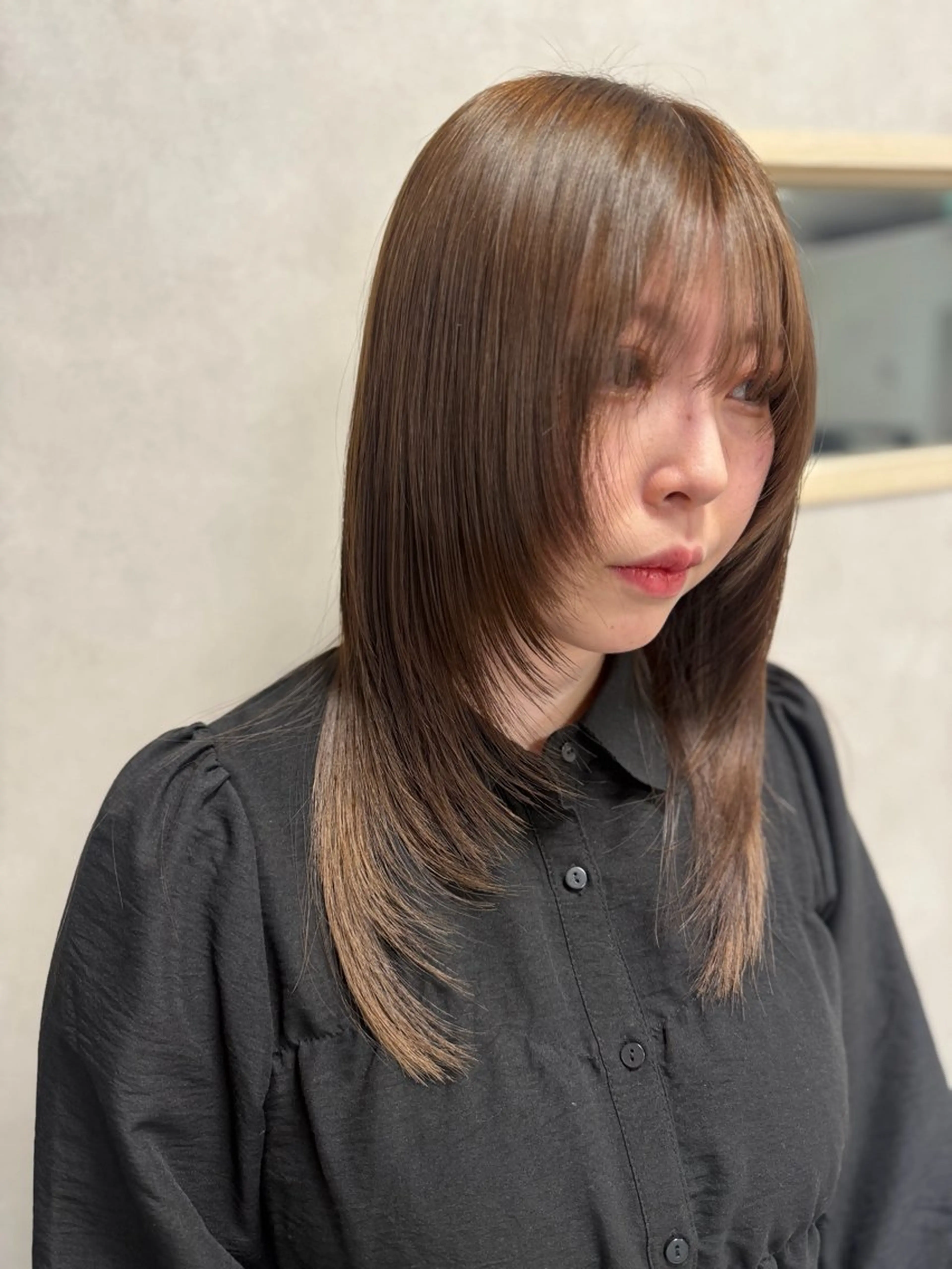 ロング カラー カット ヘアカラー トリートメント 髪質改善/縮毛矯正 /ブリーチ矯正/岡部のヘアスタイル