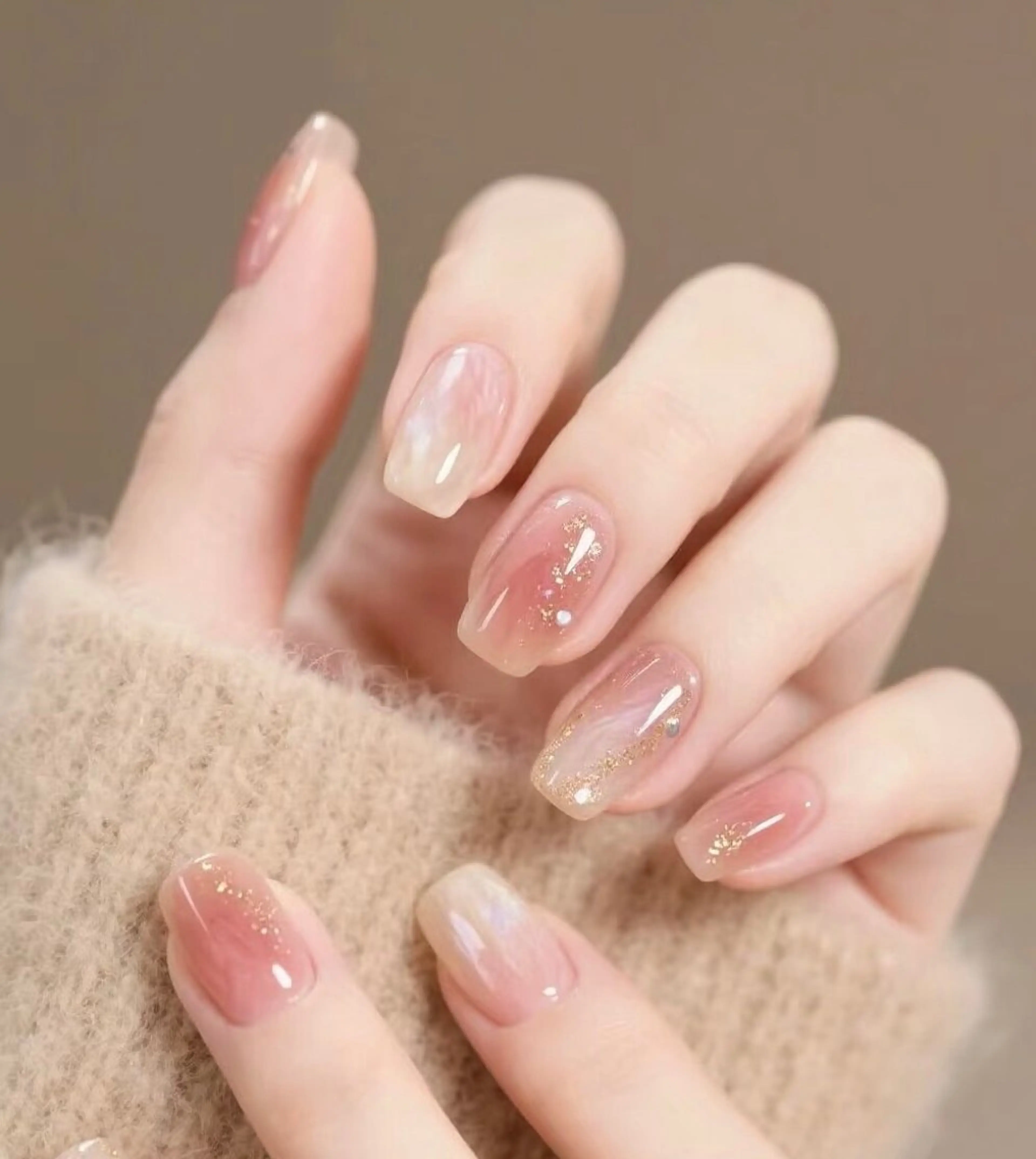 ネイル チークネイル 長さ出し フラッシュネイル フットネイル フレンチネイル Niko nail中野北口店のネイルデザイン