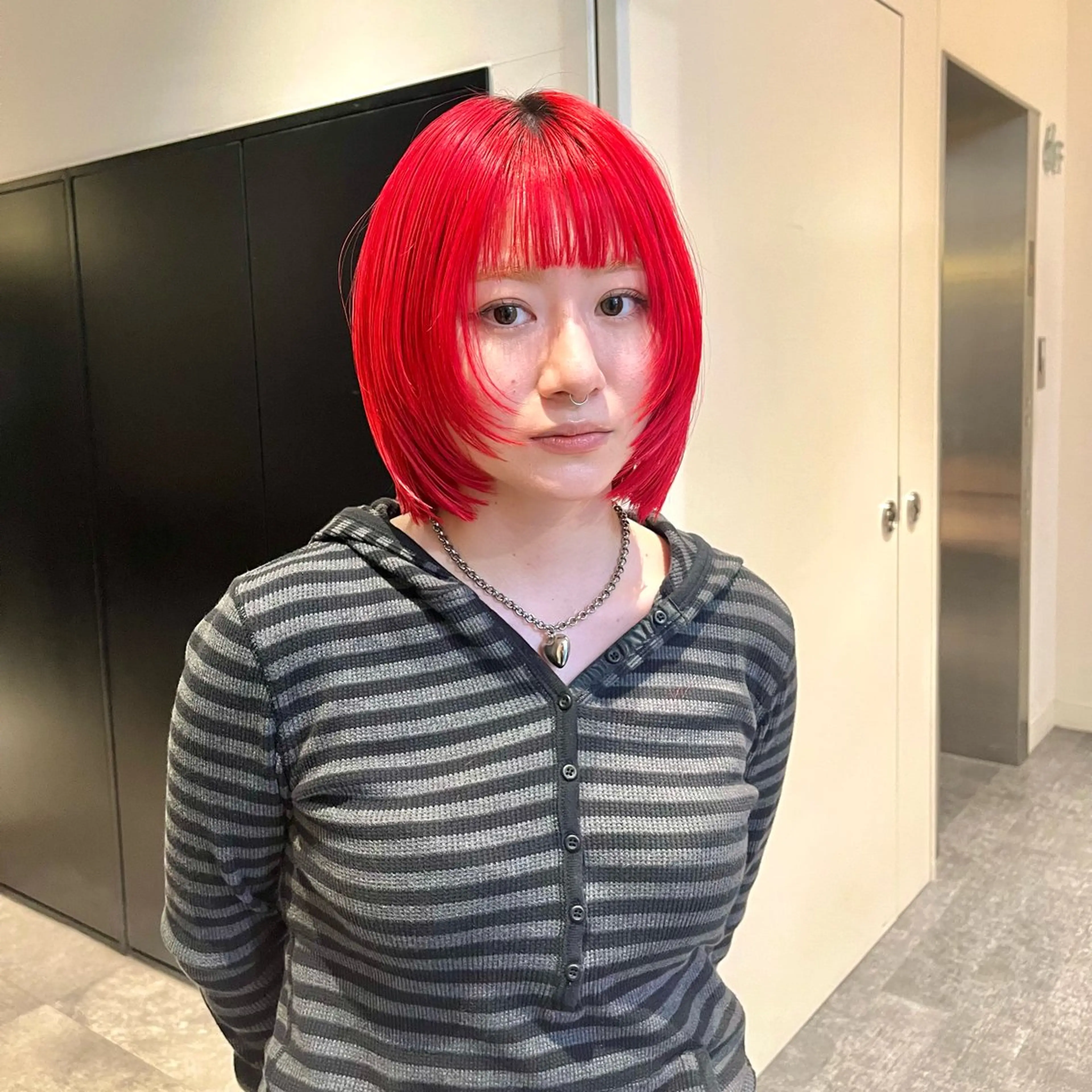 ミディアム カラー カット ヘアカラー トリートメント GO TODAY SHAiRE SALON 原宿本店所属・ボブ/レイヤー/ ハッシュカット/河内のヘアスタイル