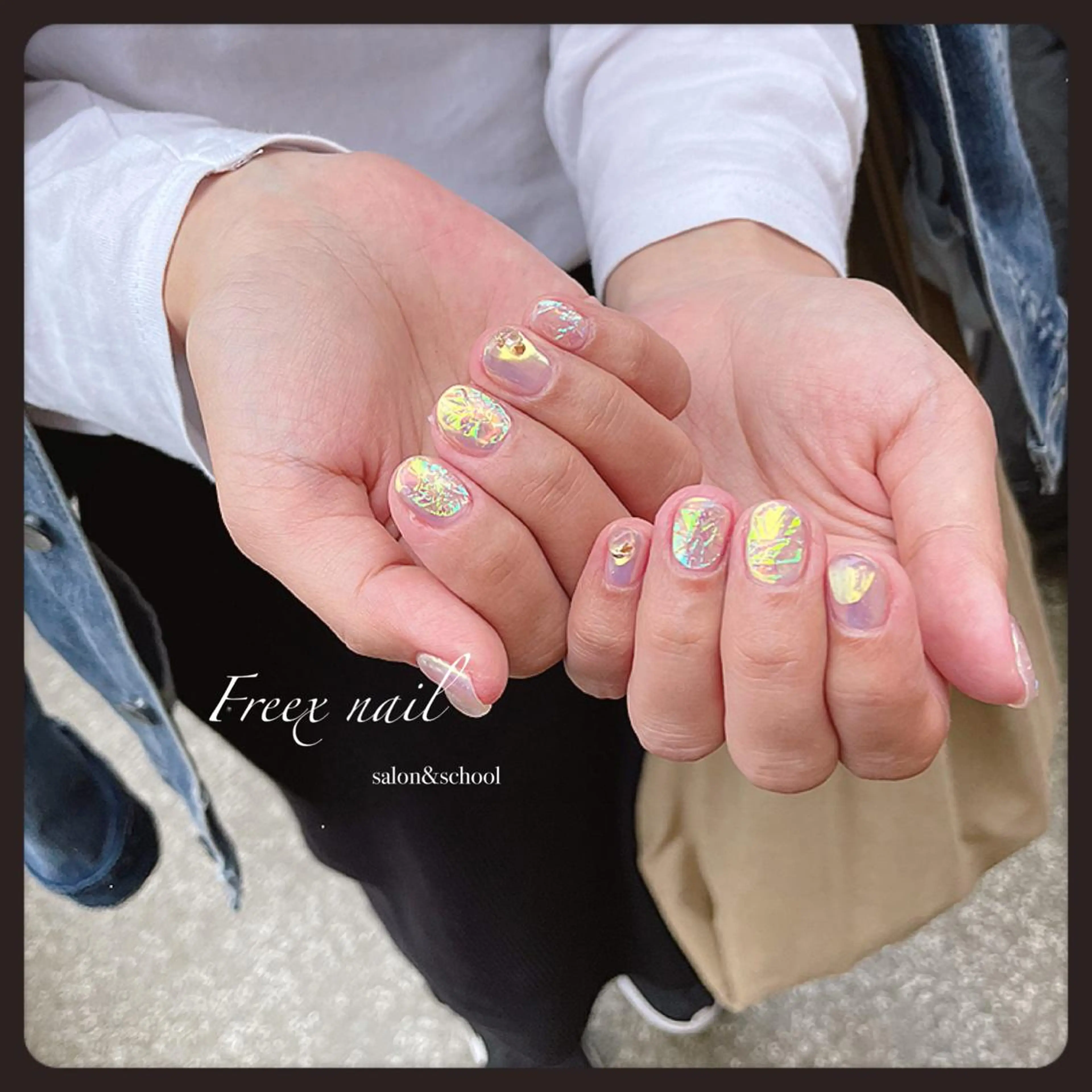 ネイル 氷ネイル・うるうるネイル ハンドネイル ハンドケア Freex nail所属・freex nail /ニュアンス/個性派のネイルデザイン