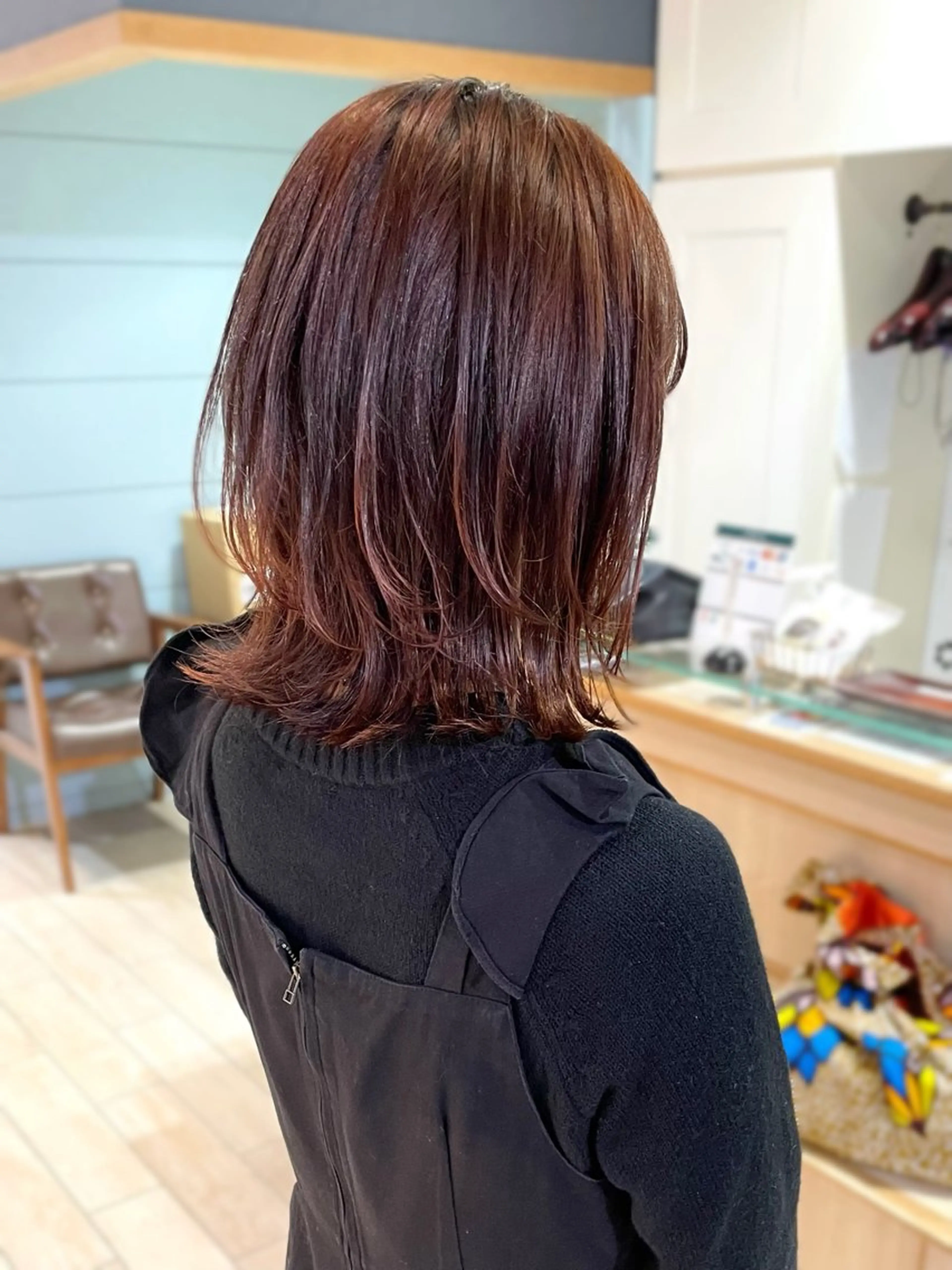 セミロング カラー レイヤーカット カット ヘアカラー トリートメント 🍬kanami 🍬ボブ/暖色カラーのヘアスタイル